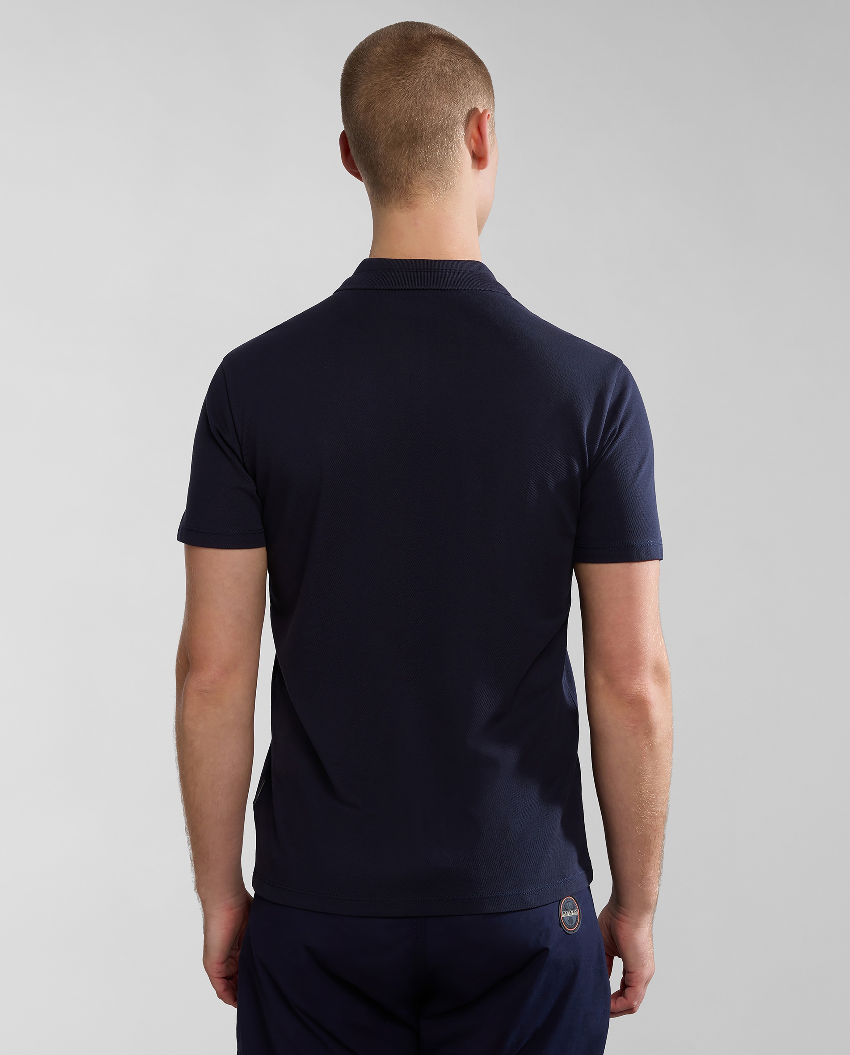Imagen 3 de Polo de piqué de hombre ealis de manga corta - Marrón piedra Azul marino