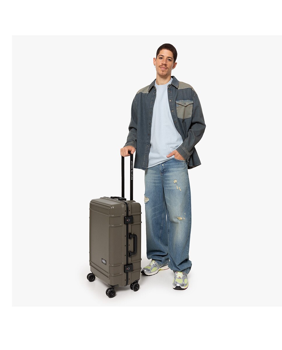 Maleta mediana resist'r case m rígida con capacidad de 63 l - Eastpak - Verde pardo Verde pardo-4