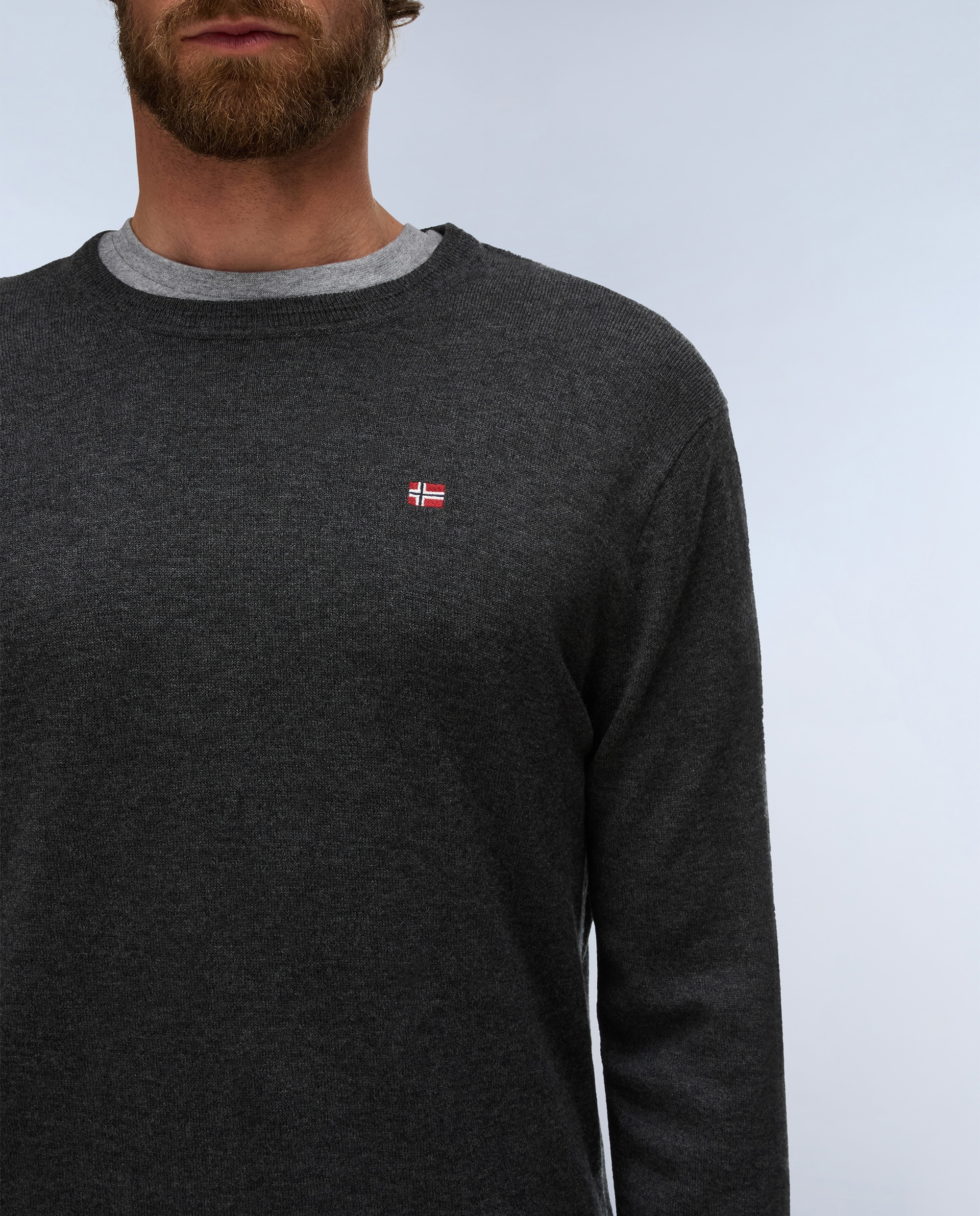 Jersey de hombre damavand c 4 de cuello redondo - Napapijri - Gris oscuro Gris oscuro-5