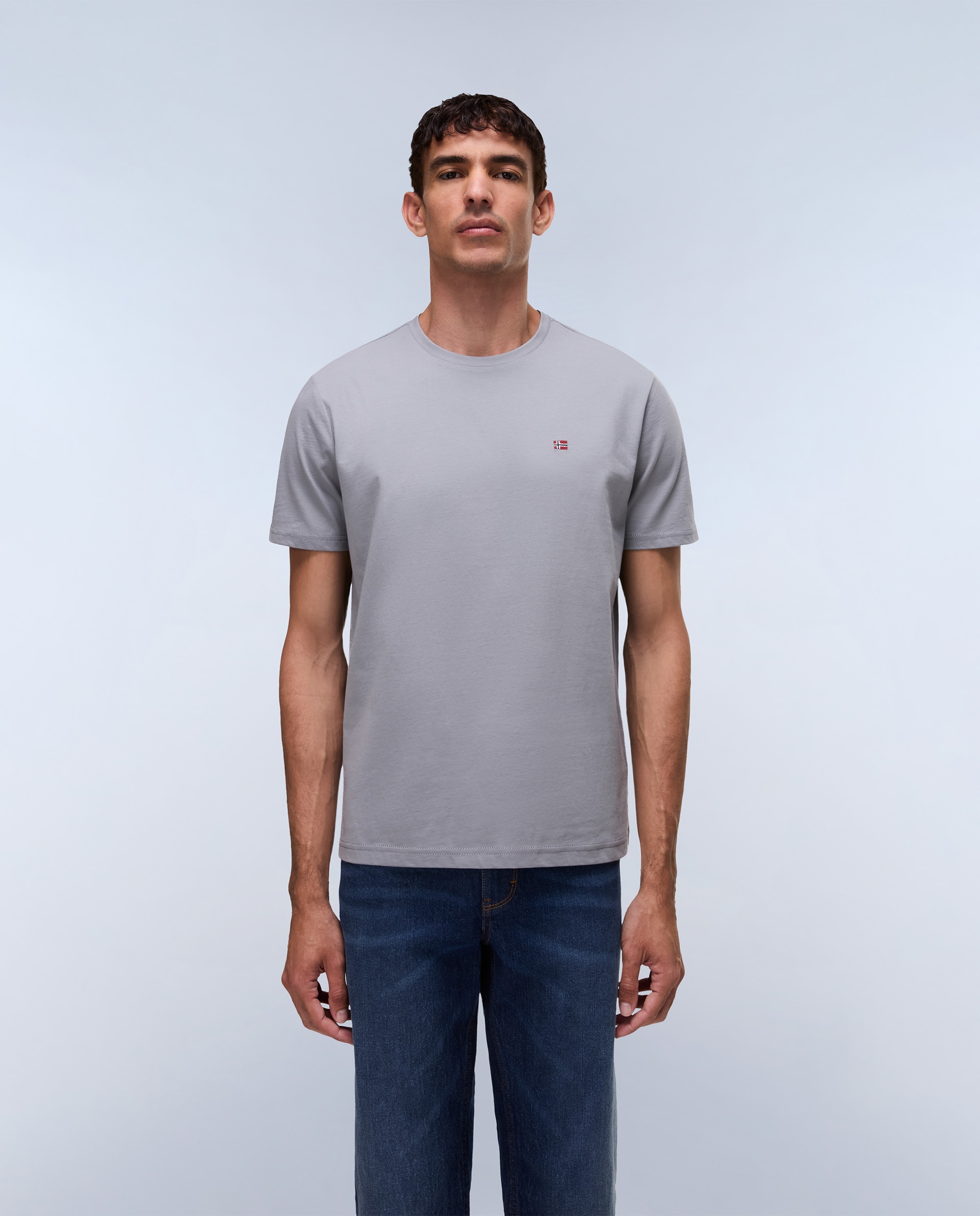 Imagen 0 de Camiseta de algodón de hombre salis de manga corta Marrón chocolate
