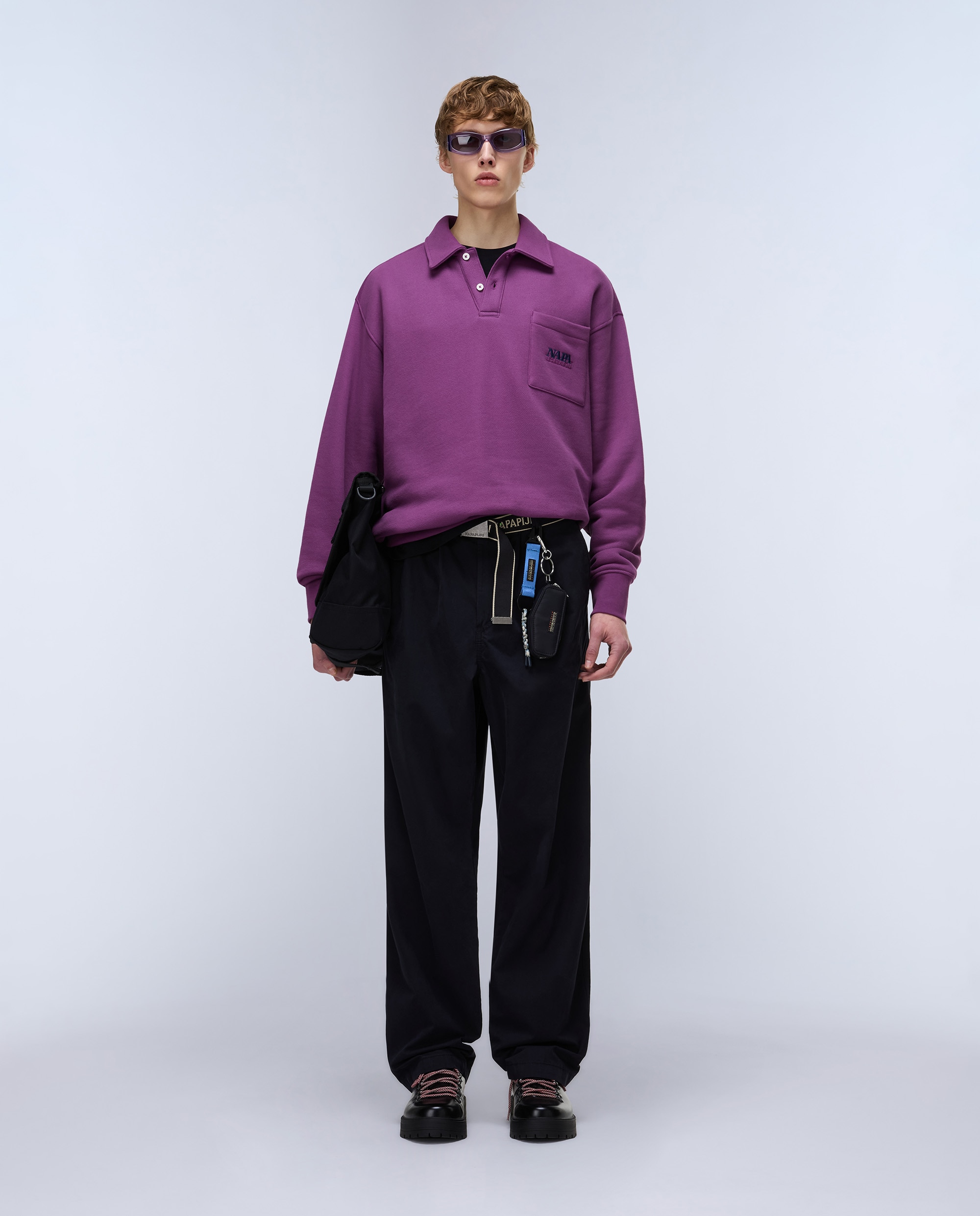 Chino de hombre spejil de corte relaxed - Napapijri - Negro Negro-3