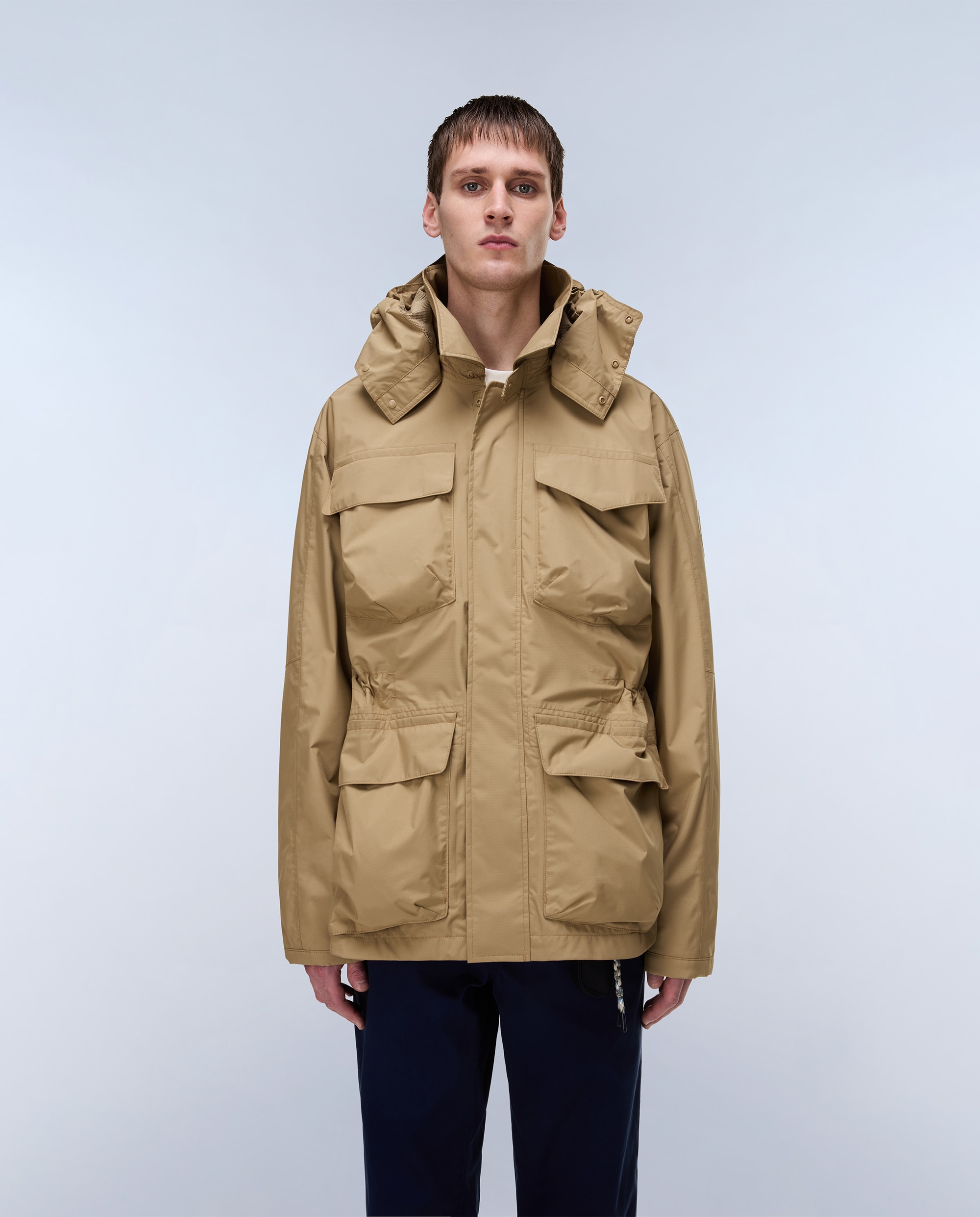 Parka de hombre rivalto impermeable con capucha extraible - Napapijri - Beige Beige-1