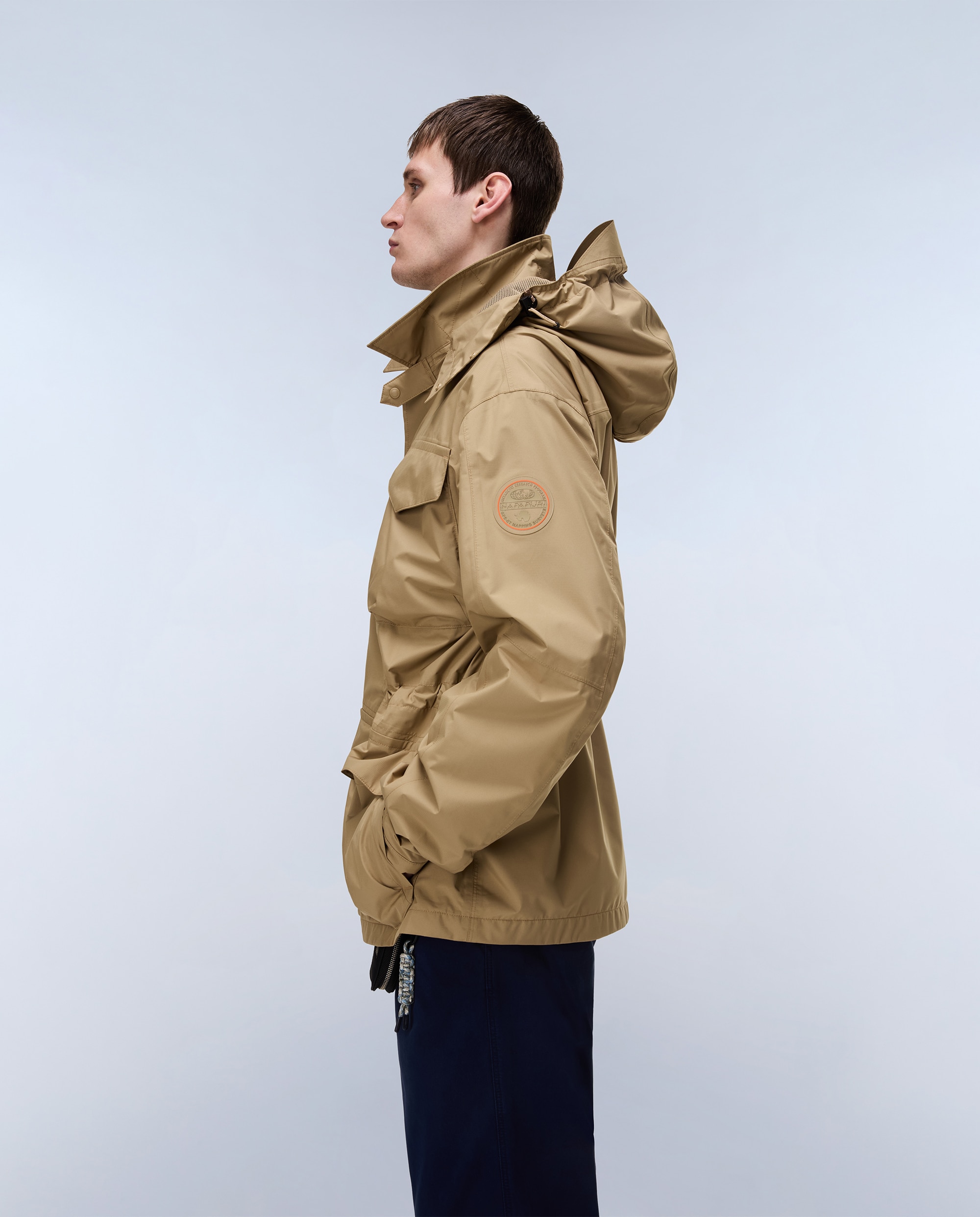Parka de hombre rivalto impermeable con capucha extraible - Napapijri - Beige Beige-4