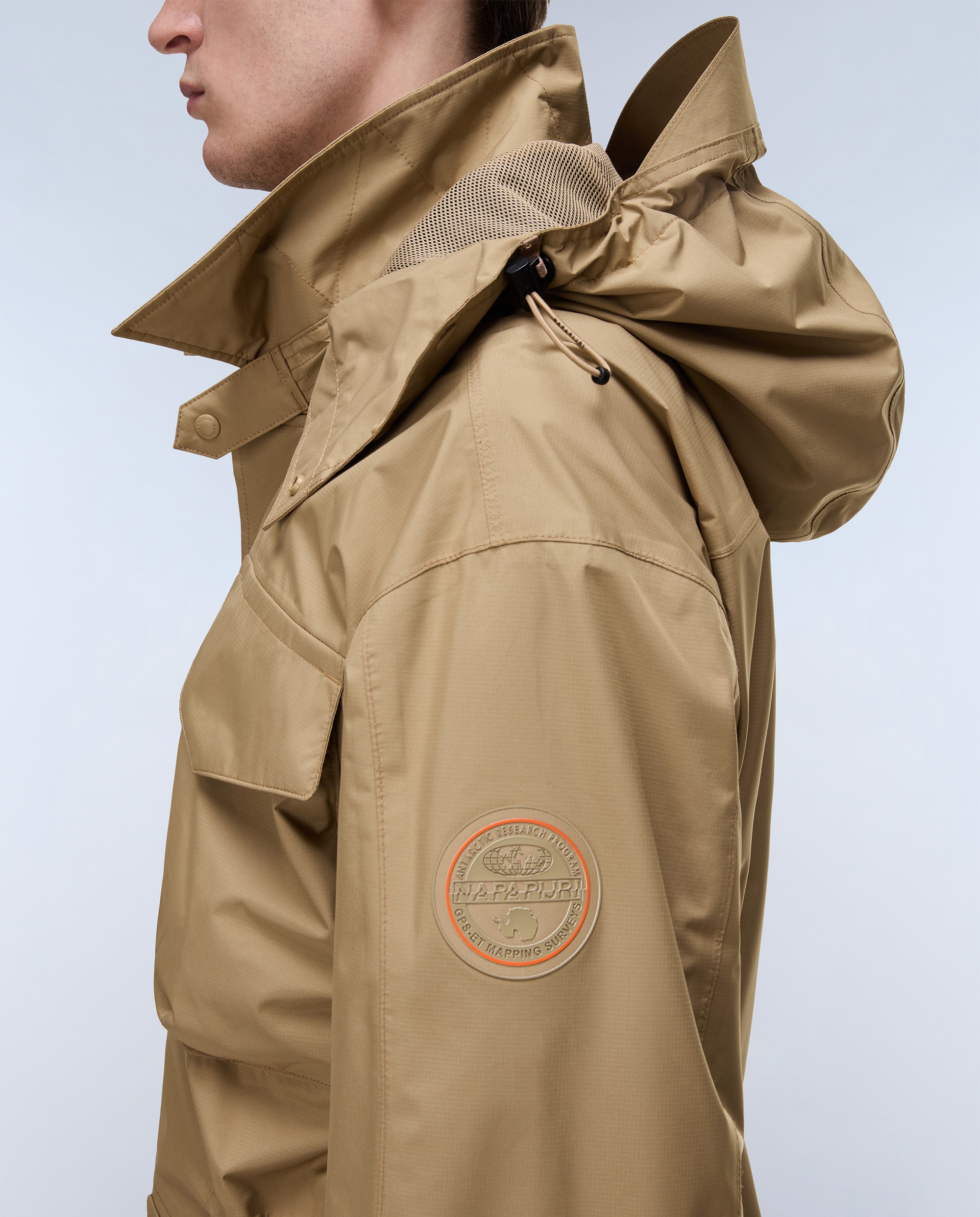 Parka de hombre rivalto impermeable con capucha extraible - Napapijri - Beige Beige-6