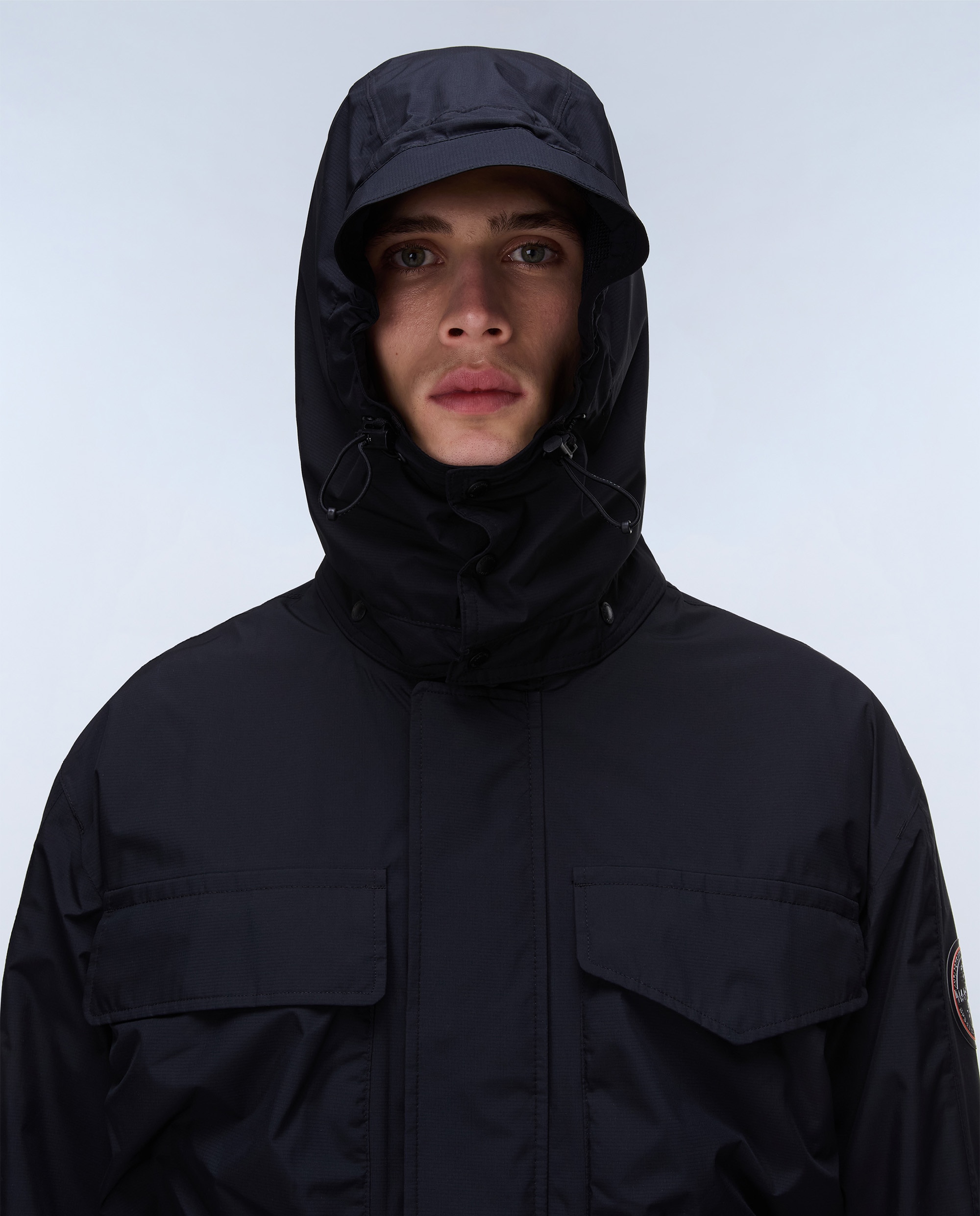 Imagen 2 de Parka de hombre rivalto impermeable con capucha extraible - Napapijri - Azul marino Negro