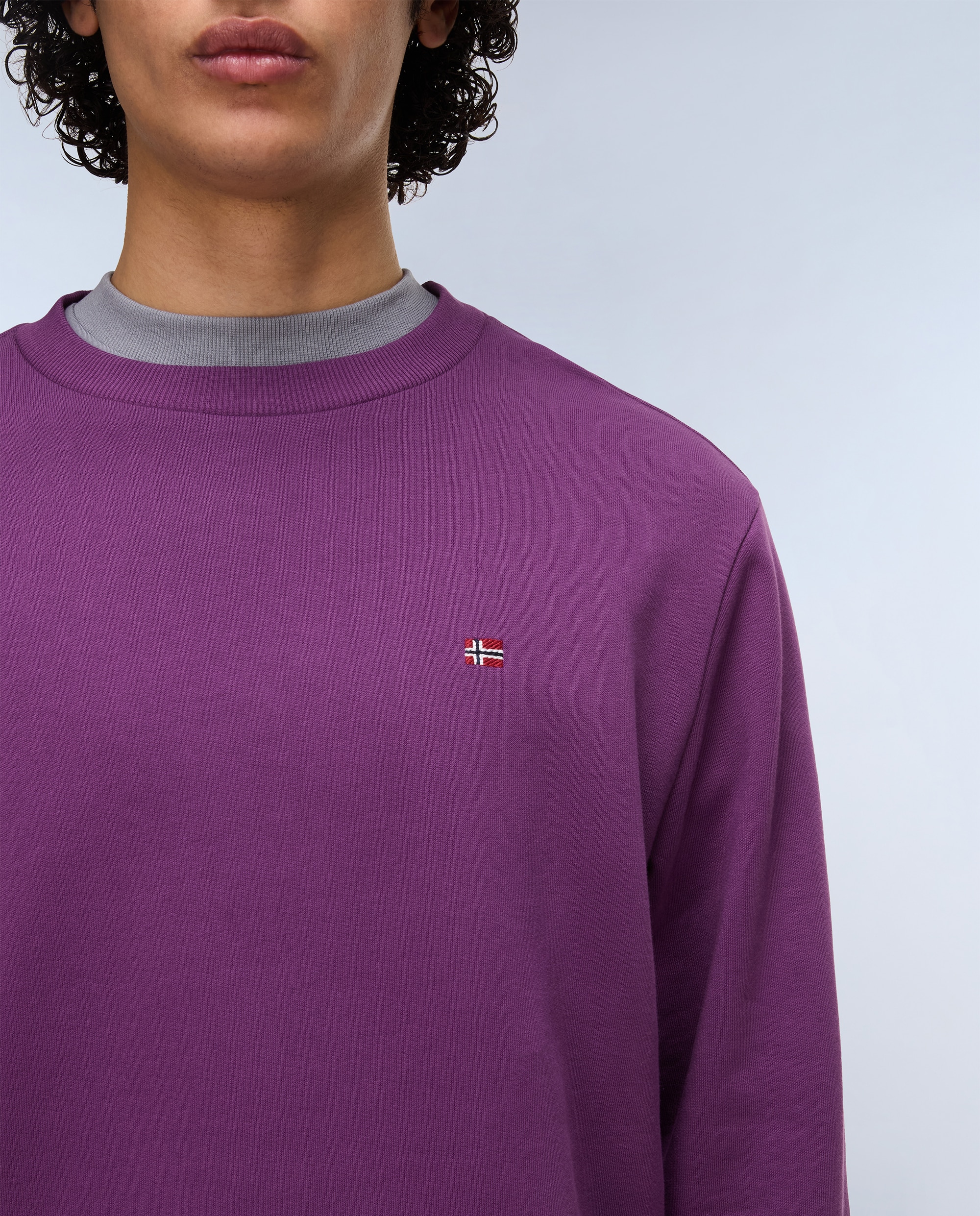 Sudadera de hombre balis c sum con cuello redondo - Napapijri - Morado Morado-3