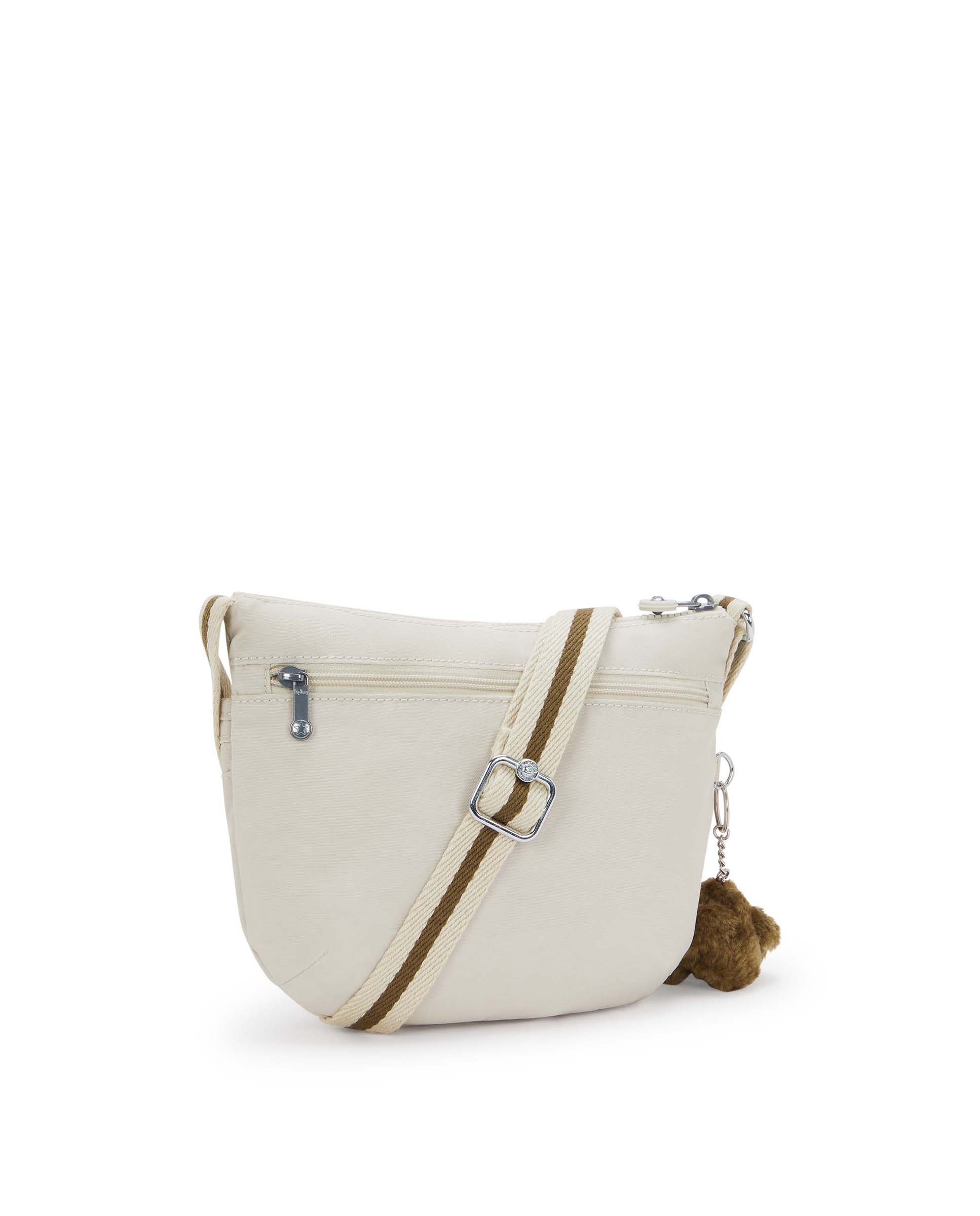 Bandolera de mujer pequeña con cremallera y correa ajustable - Kipling - Marfil Marfil-3