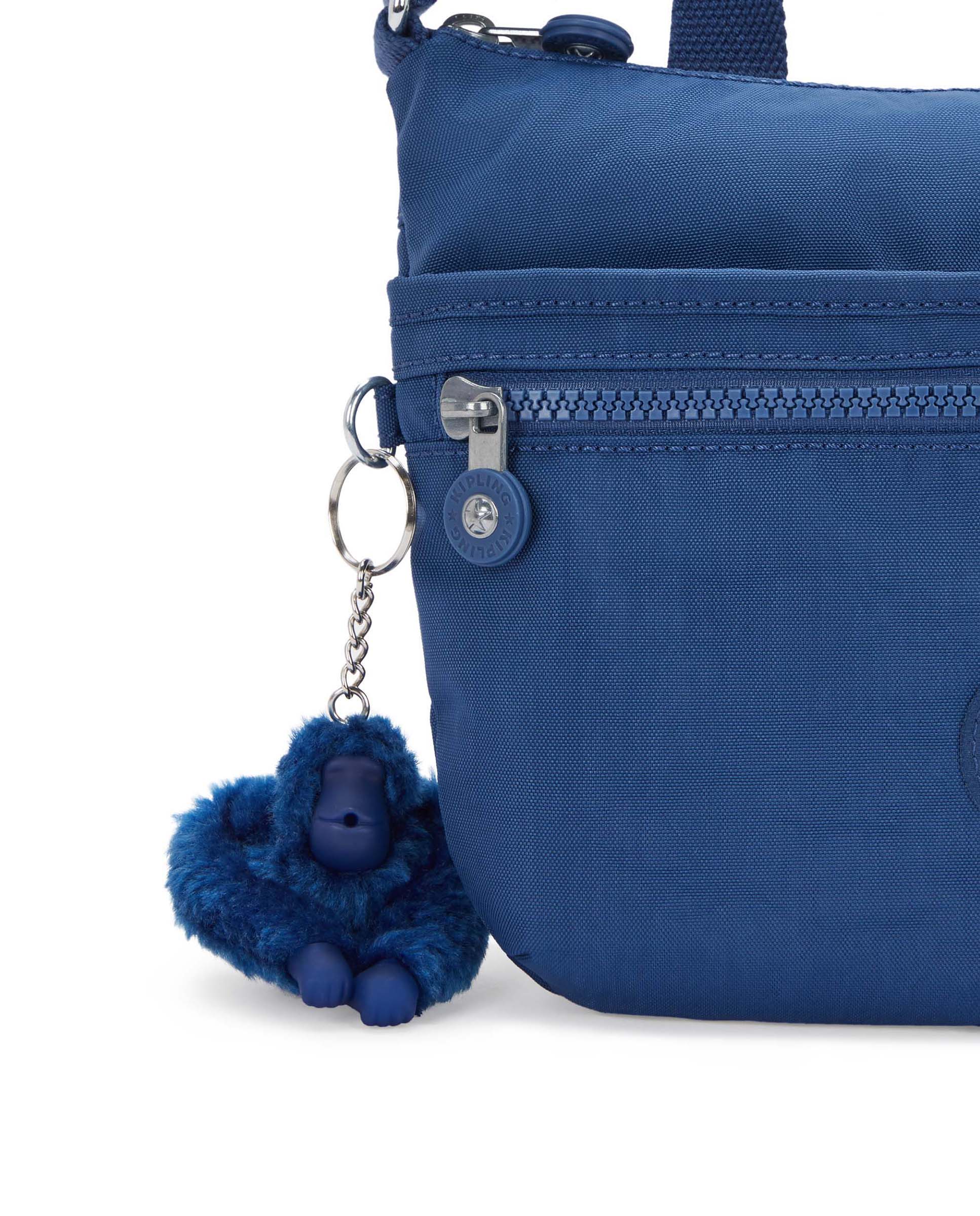 Bandolera de mujer pequeña con cremallera y correa ajustable - Kipling - Azul Cobalto Azul Cobalto-5