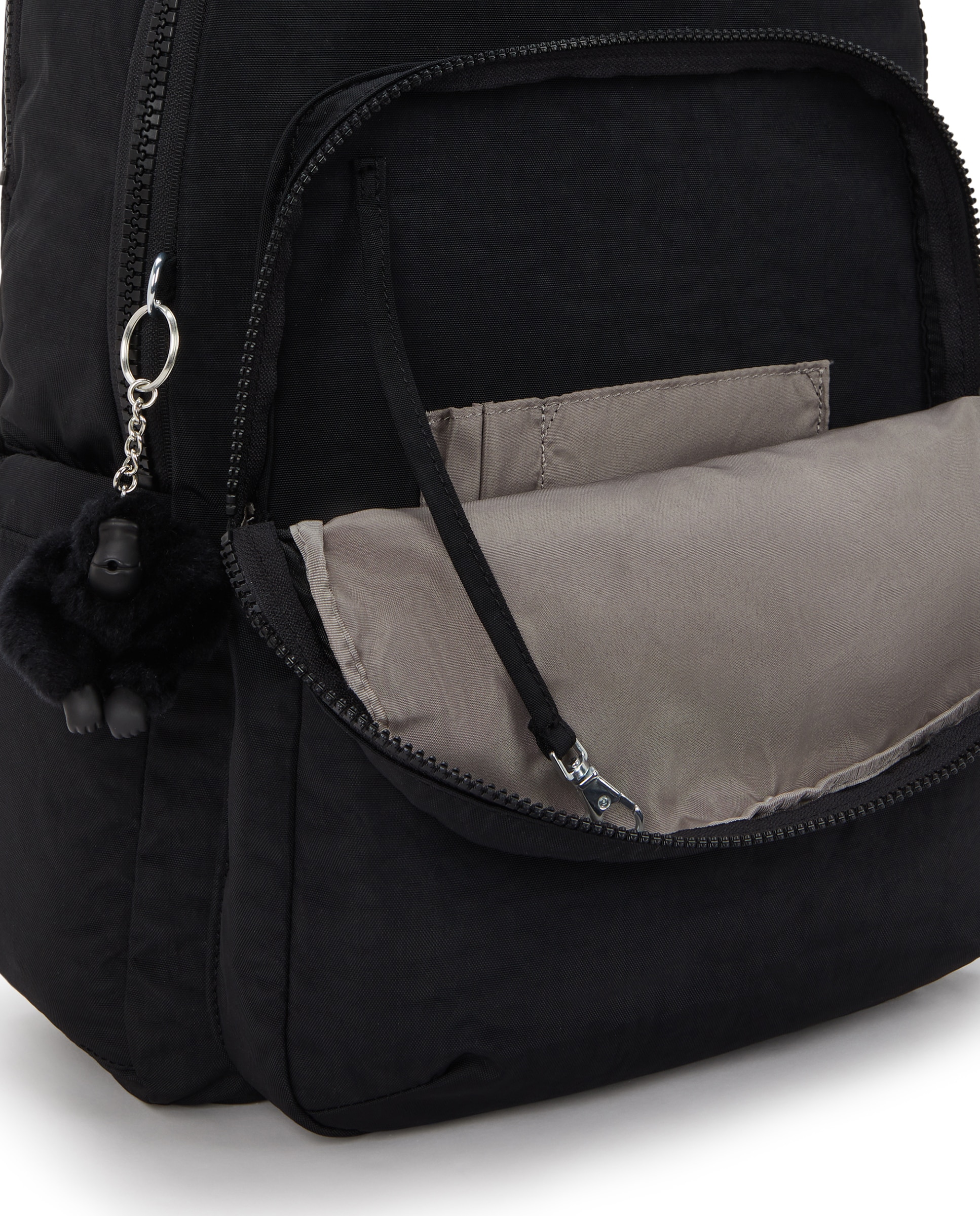 Mochila de mujer seoul lap grande con compartimento para portátil - Kipling - Negro Negro-5