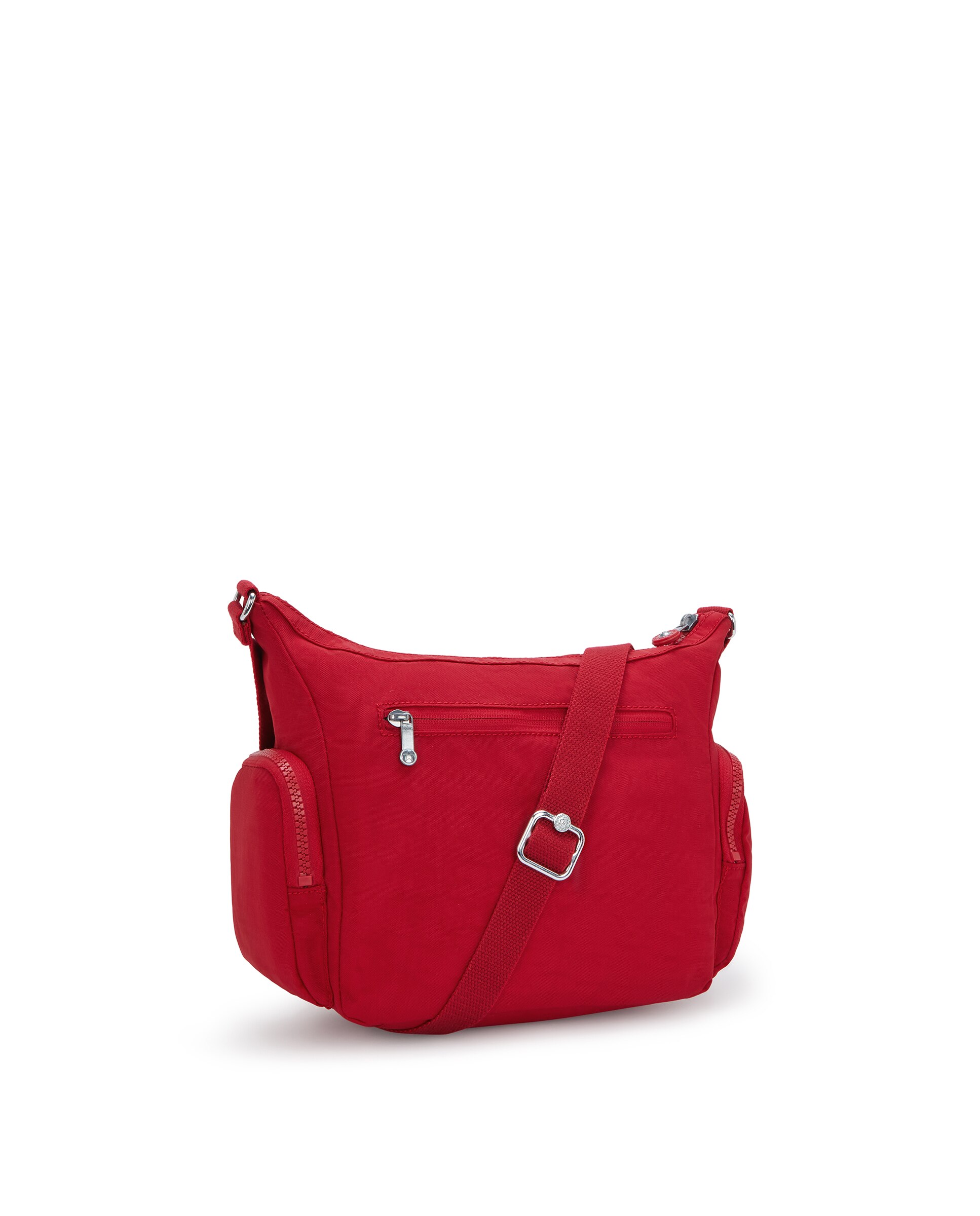 Bandolera de mujer mediana con cremallera y bolsillos exteriores - Kipling - Rojo Rojo-3