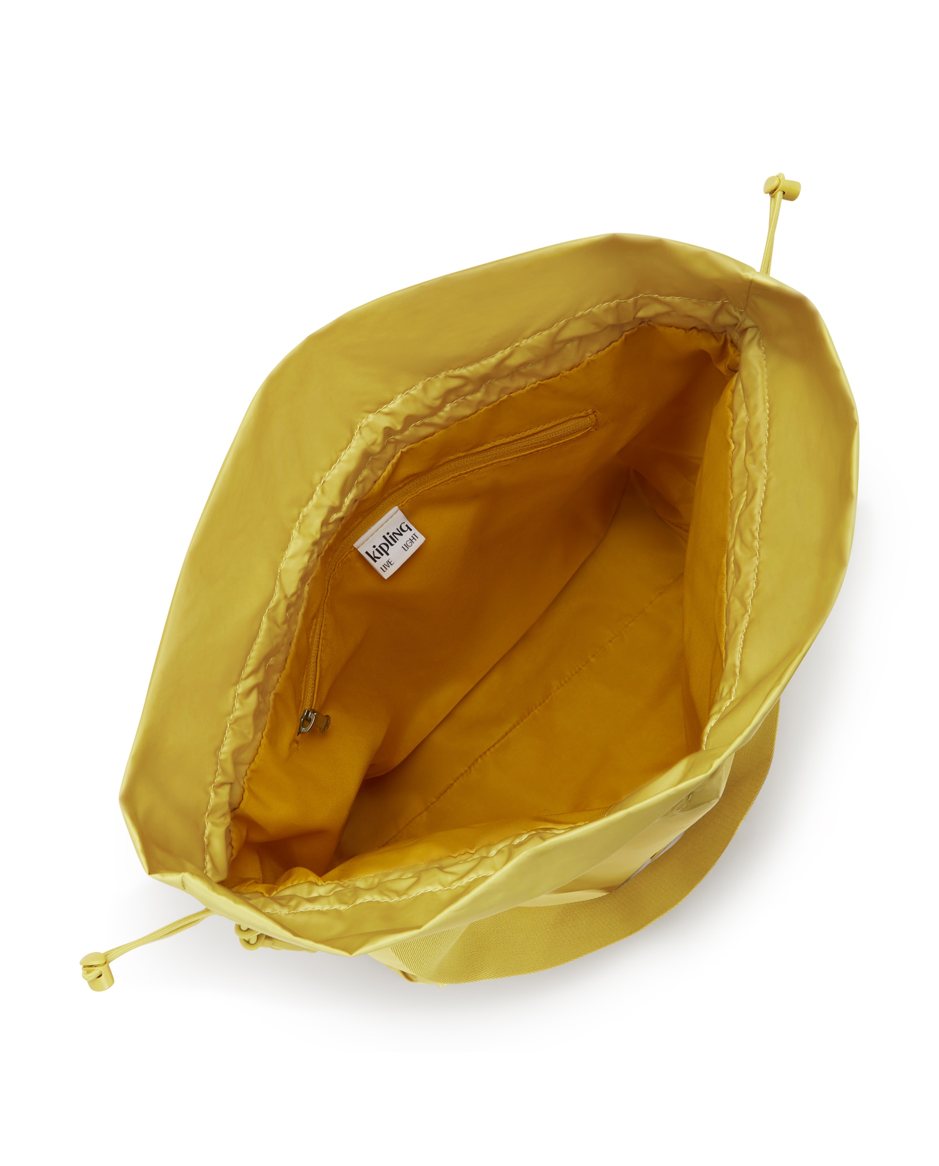 Bolso tote mediano con cierre de cordón - Kipling - Naranja Amarillo-2