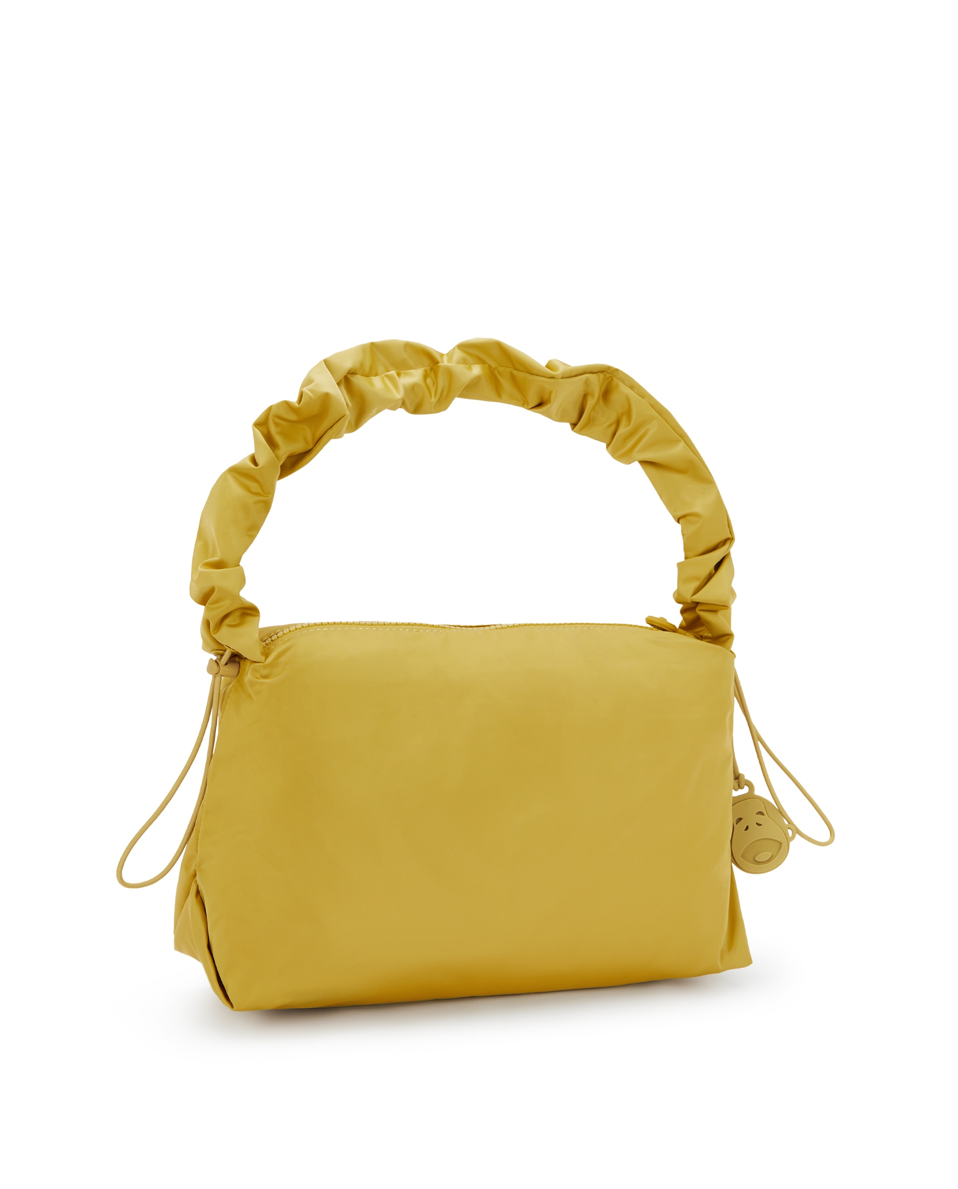 Bolso de hombro mediano con cremallera y corre fruncida - Kipling - Amarillo Amarillo-3
