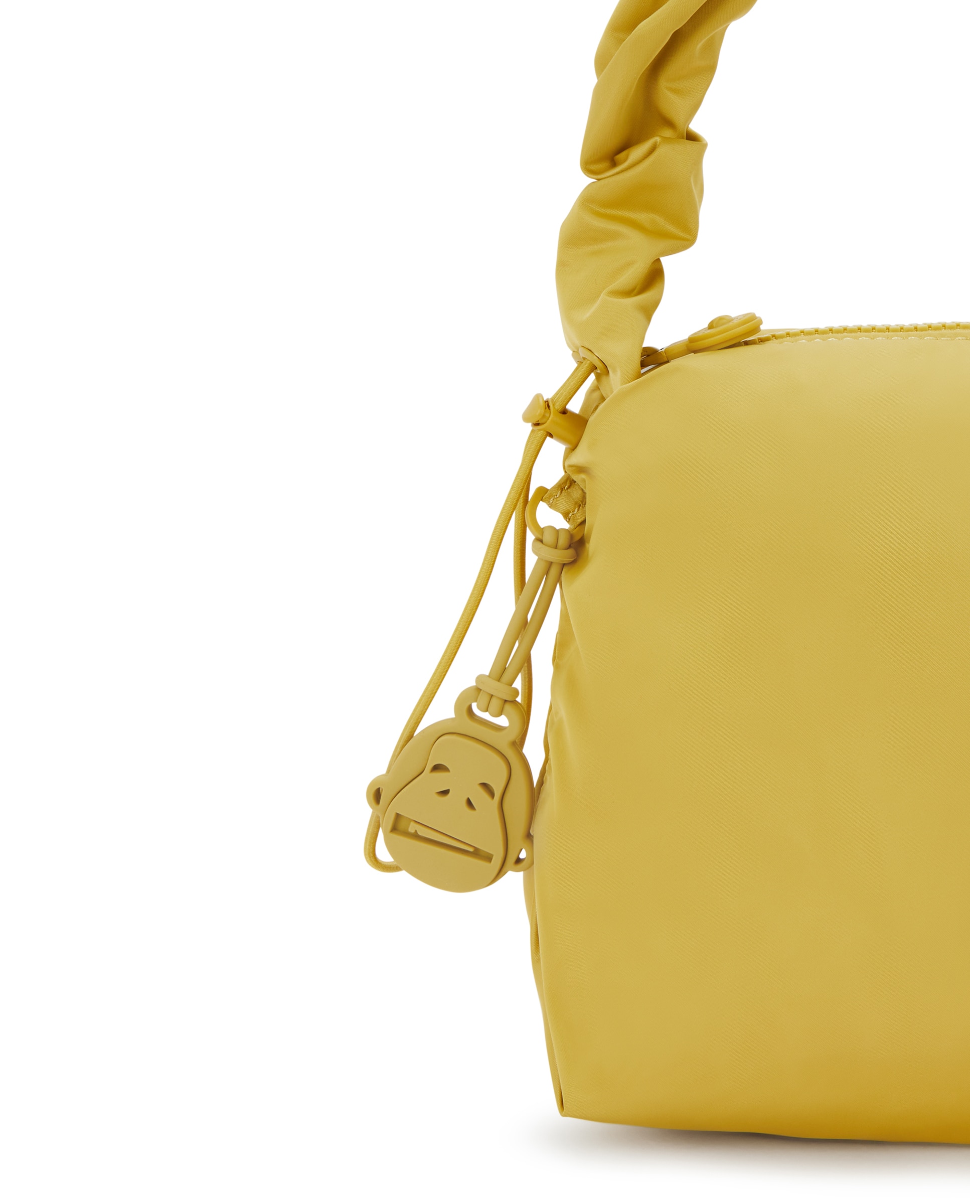 Bolso de hombro mediano con cremallera y corre fruncida - Kipling - Amarillo Amarillo-5