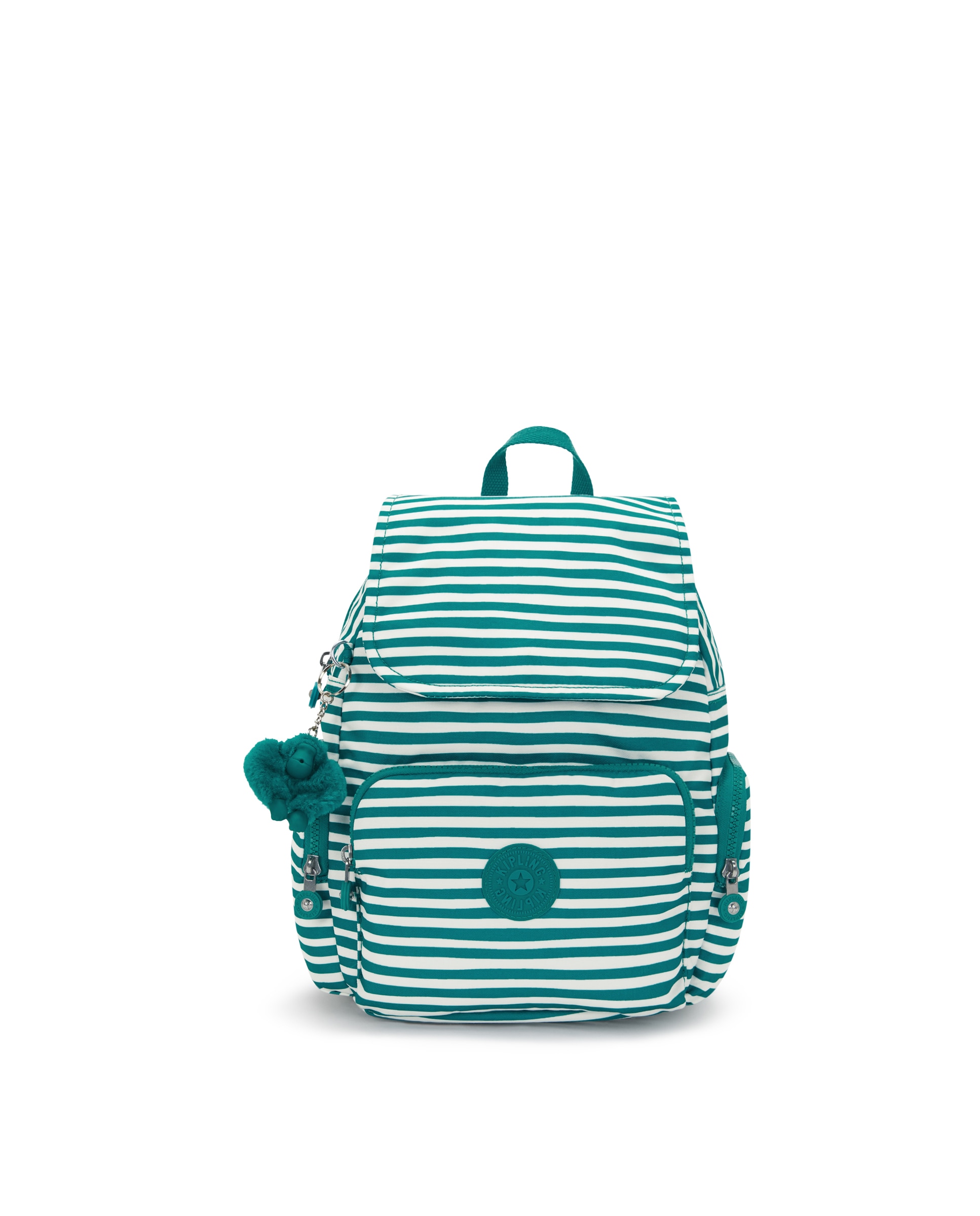 Mochila de mujer mediana son solapa - Kipling - Blanco / Verde Blanco / Verde-1