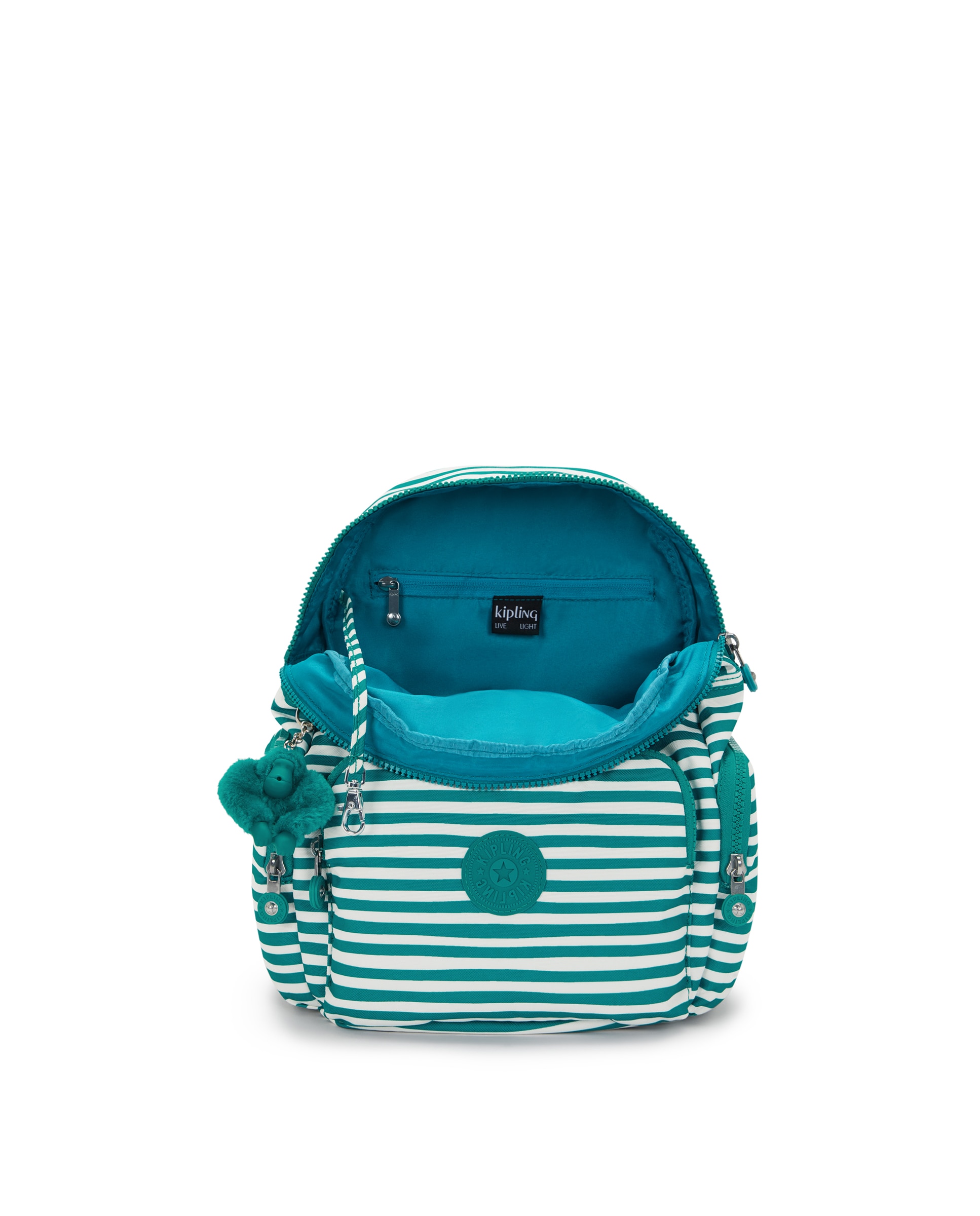 Mochila de mujer mediana son solapa - Kipling - Blanco / Verde Blanco / Verde-2