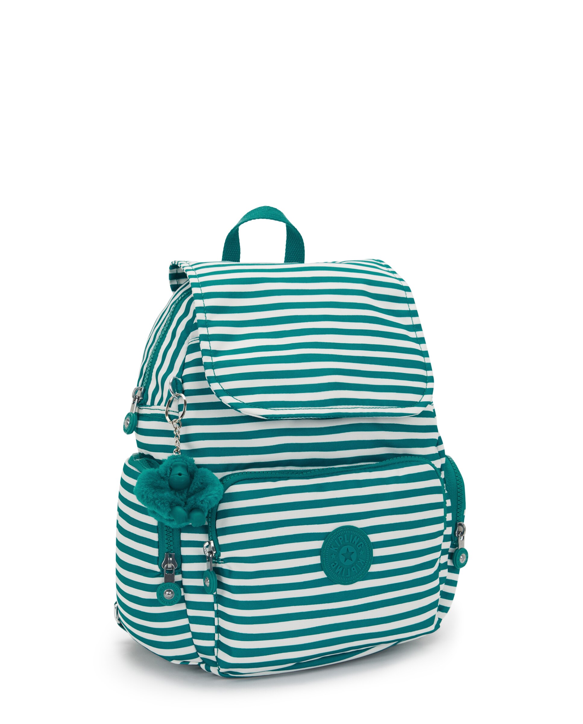 Mochila de mujer mediana son solapa - Kipling - Blanco / Verde Blanco / Verde-4