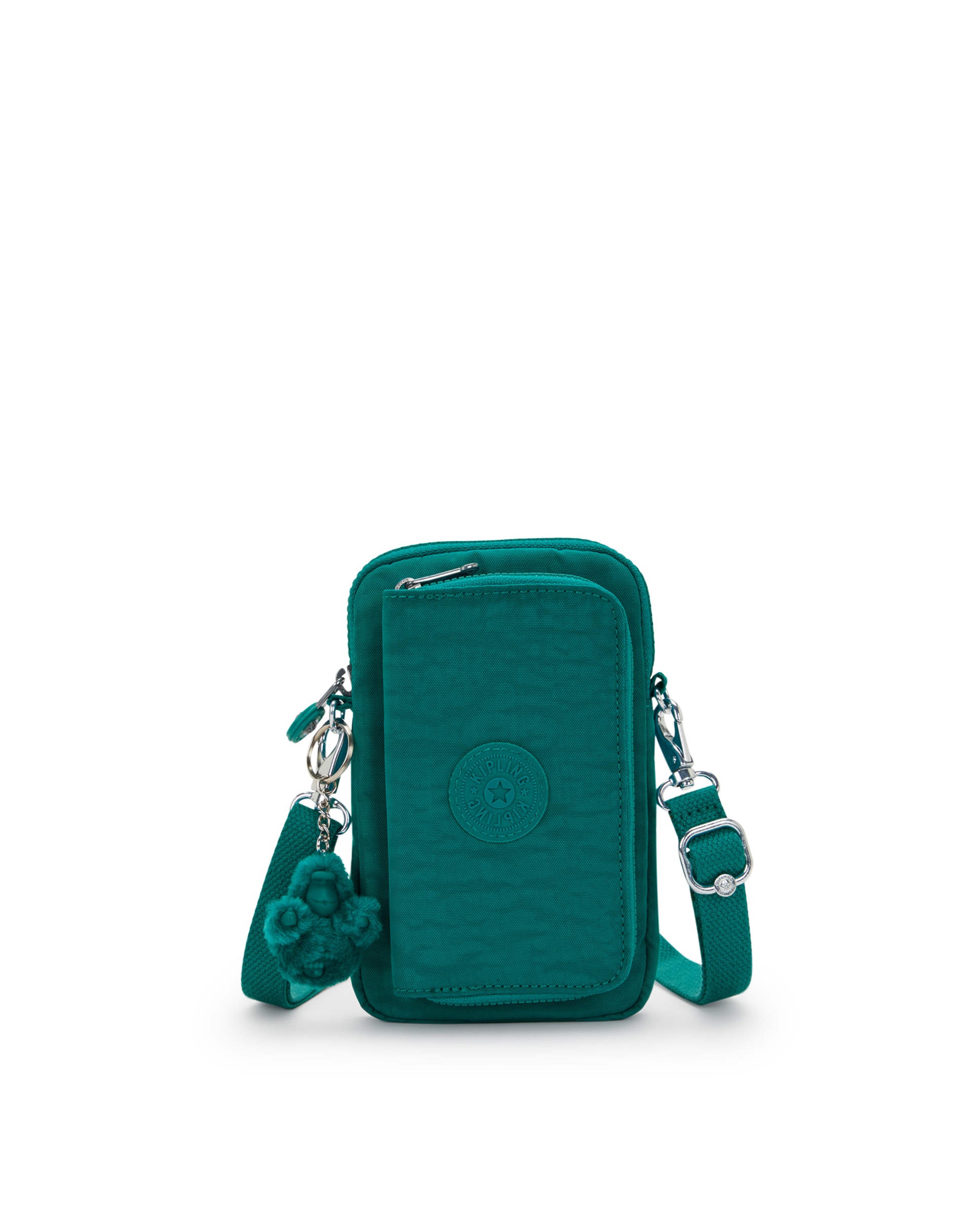 Bolso para el móvil con cremallera y llavero - Kipling - Verde azulado Verde azulado-1