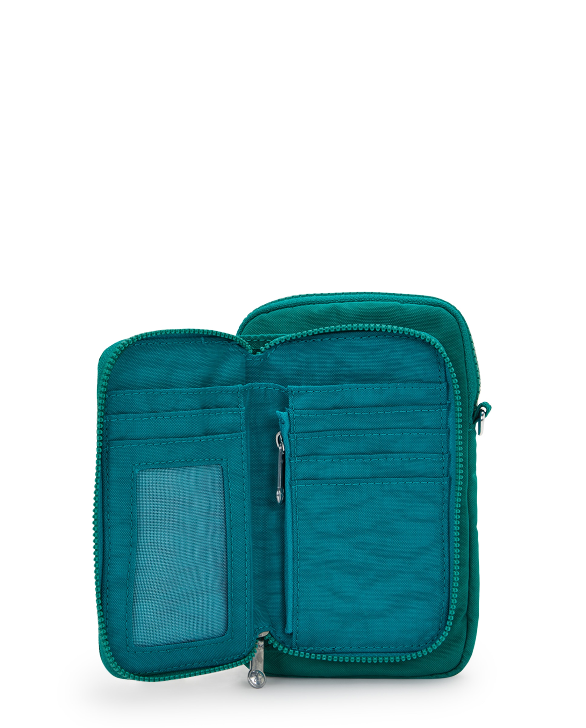 Bolso para el móvil con cremallera y llavero - Kipling - Verde azulado Verde azulado-4