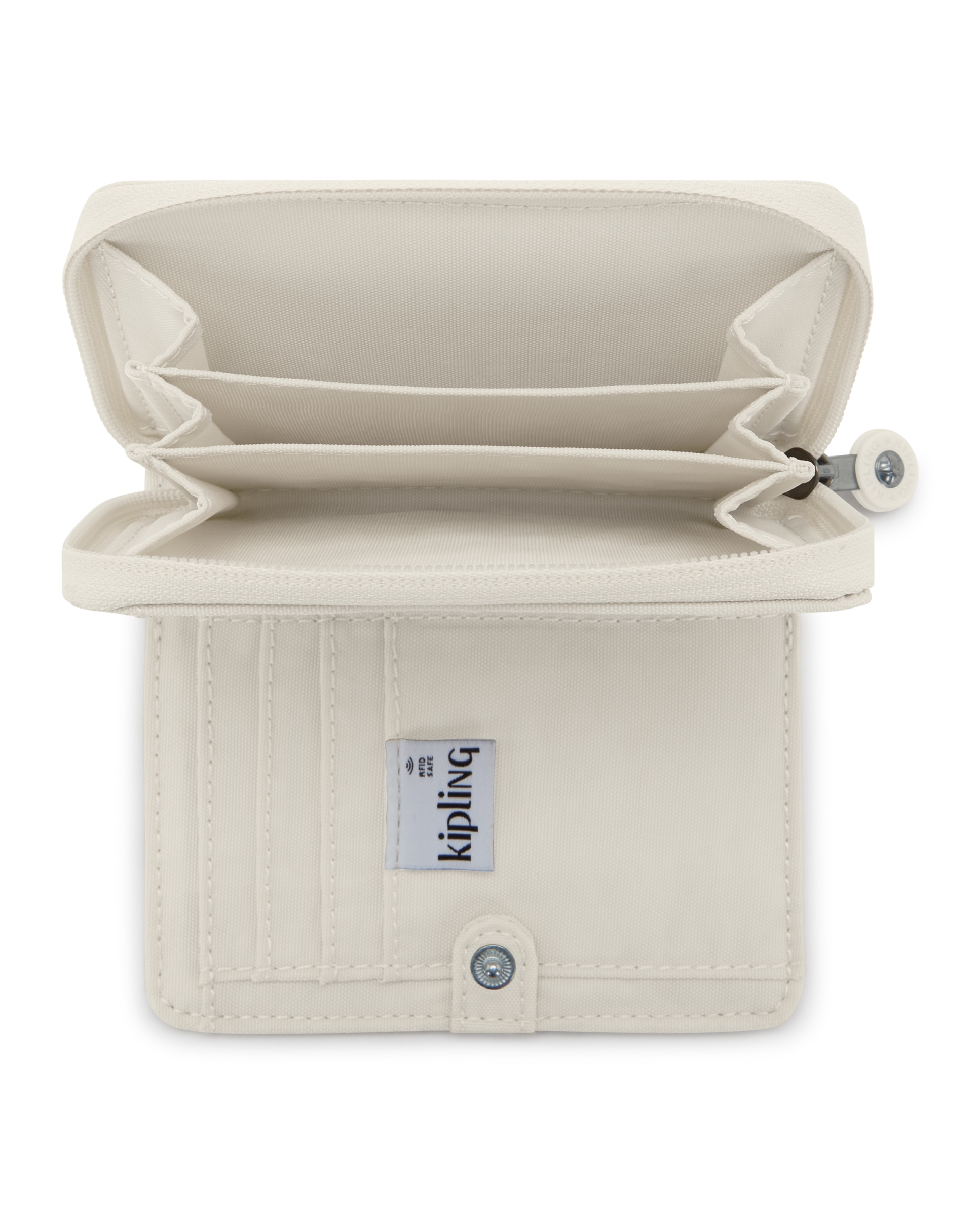 Cartera de mujer mediana rfid con cremallera - Kipling - Marfil Marfil-2