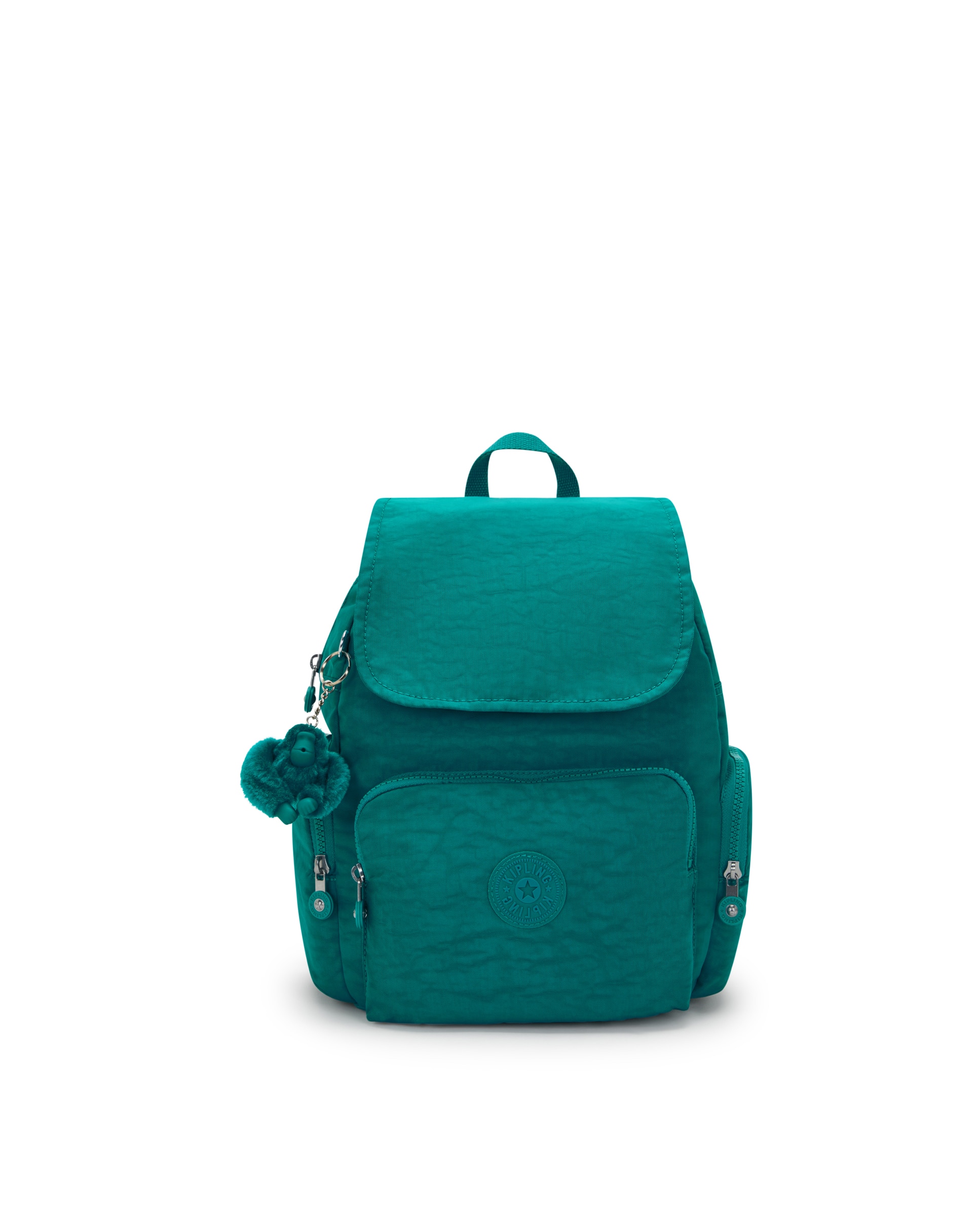 Mochila de mujer mediana son solapa - Kipling - Verde azulado Verde azulado-1
