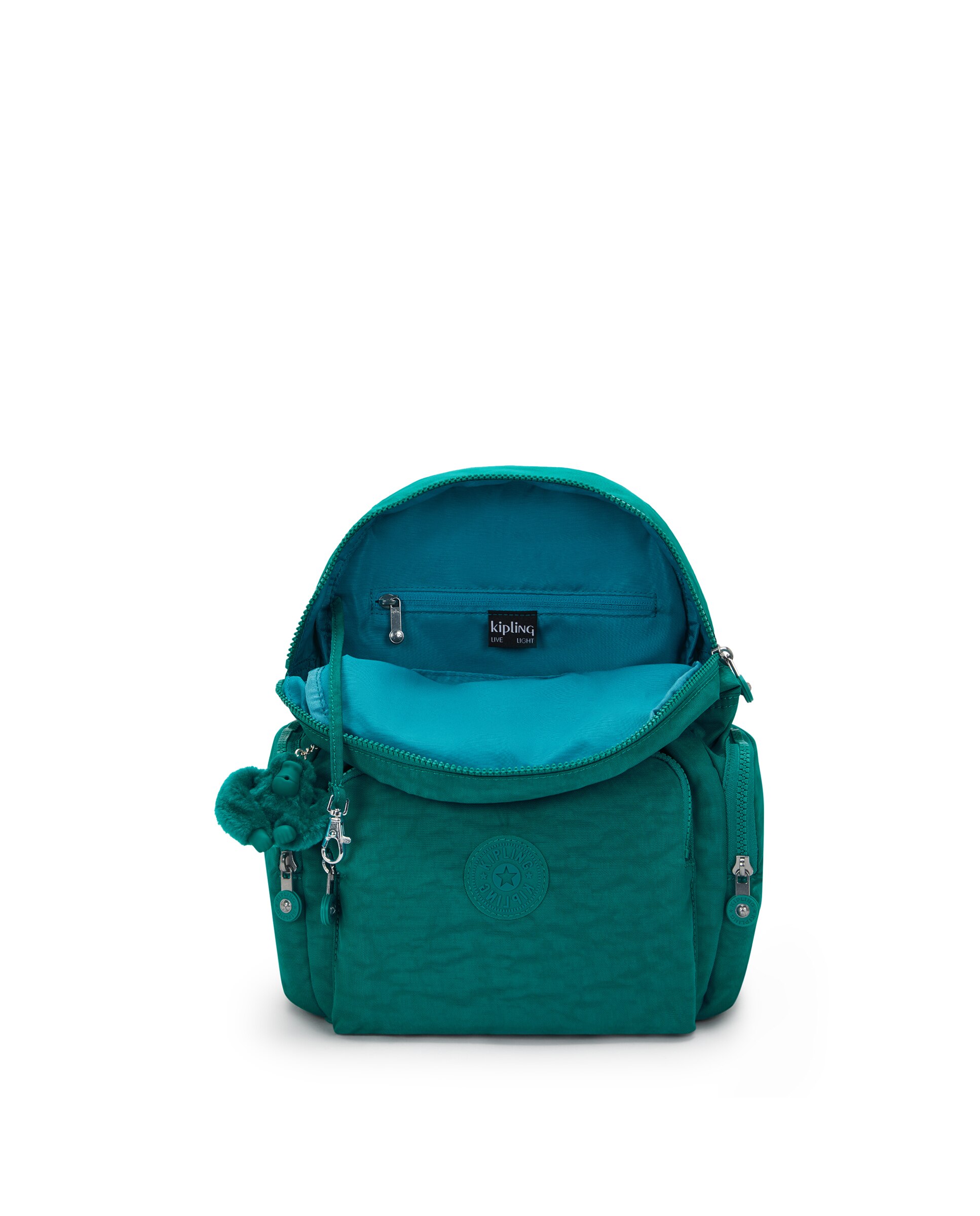 Mochila de mujer mediana son solapa - Kipling - Verde azulado Verde azulado-2