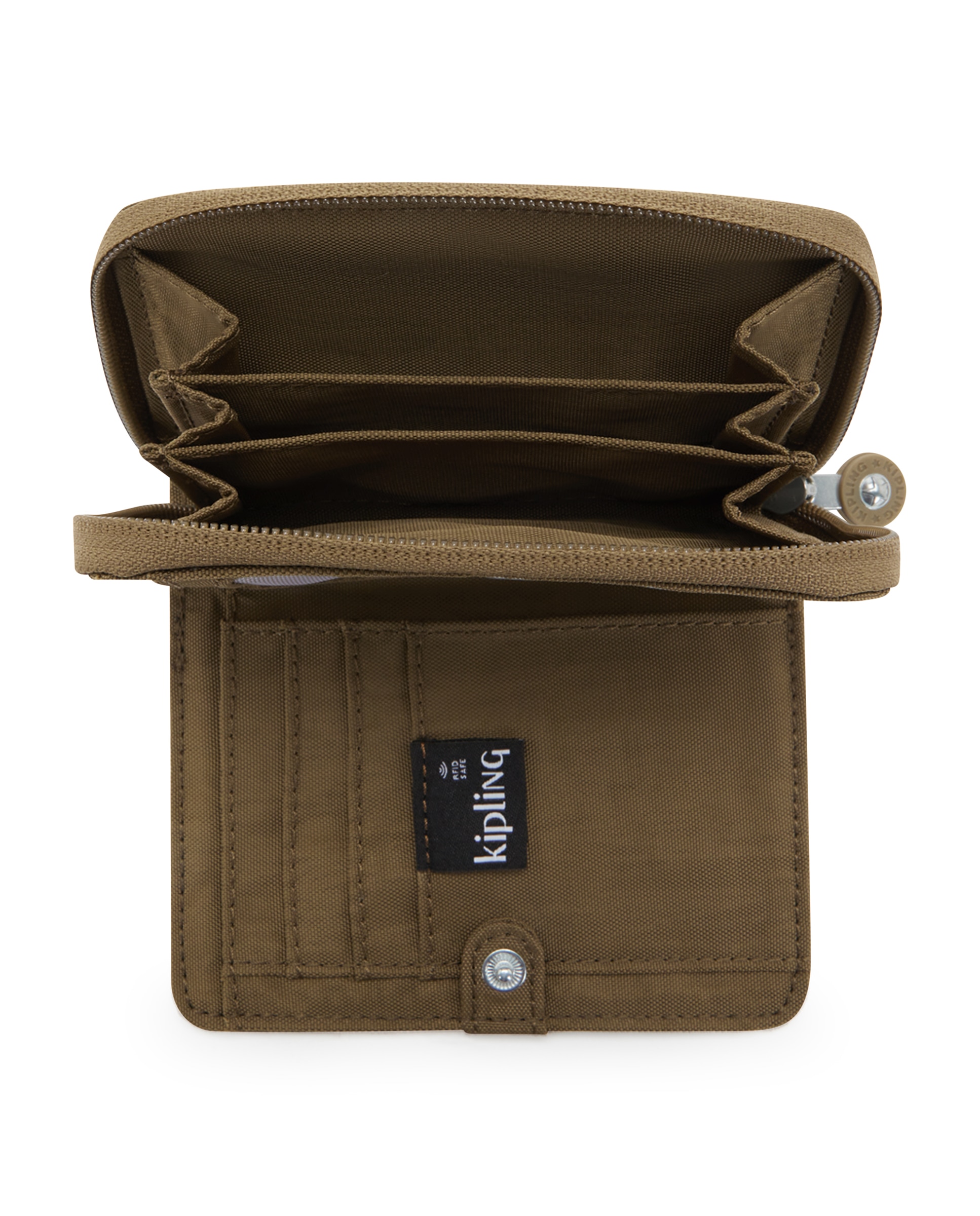 Cartera de mujer mediana rfid con cremallera - Kipling - Kaki Kaki-2