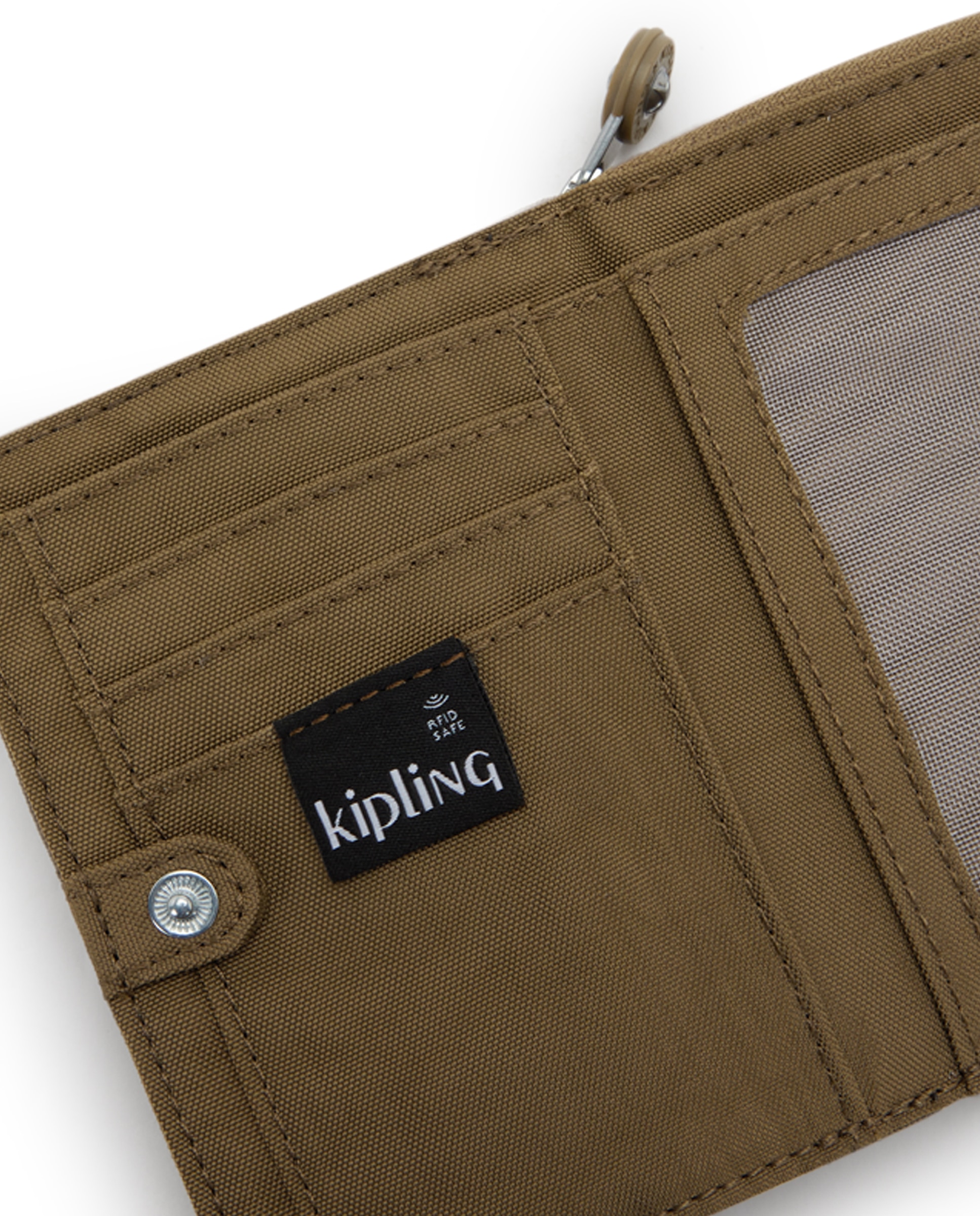 Cartera de mujer mediana rfid con cremallera - Kipling - Kaki Kaki-5