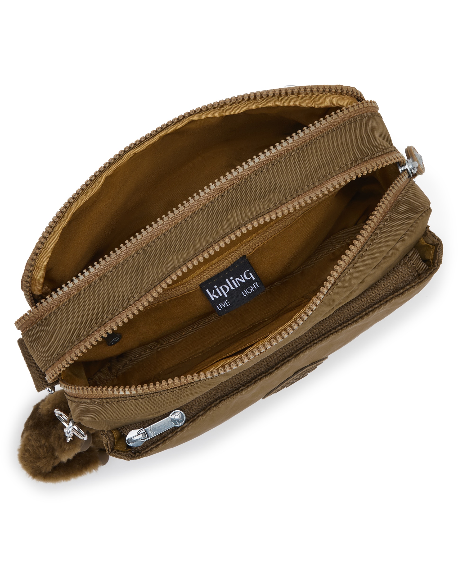 Bandolera de mujer mediana con correa ajustable para el hombro - Kipling - Kaki Kaki-2