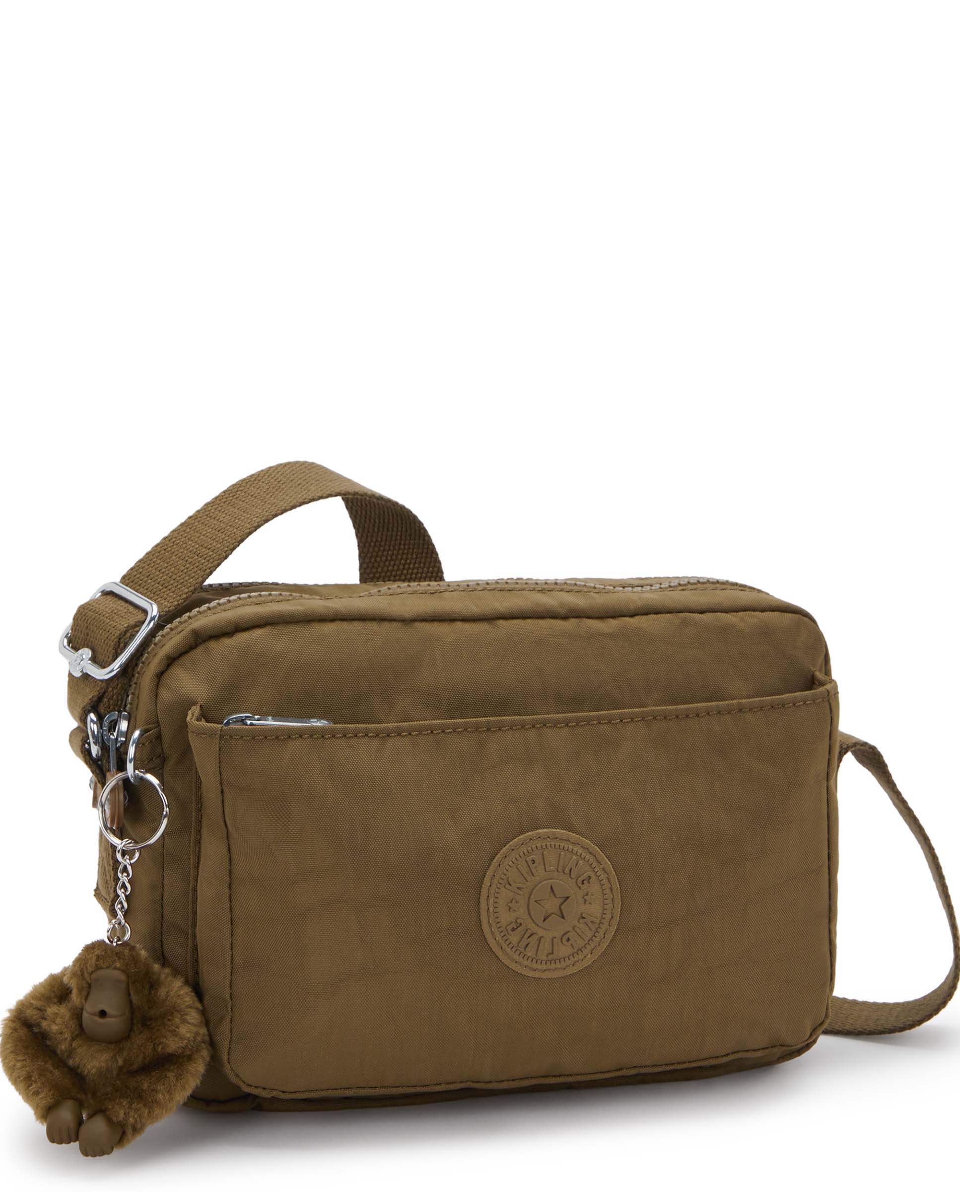 Bandolera de mujer mediana con correa ajustable para el hombro - Kipling - Kaki Kaki-4