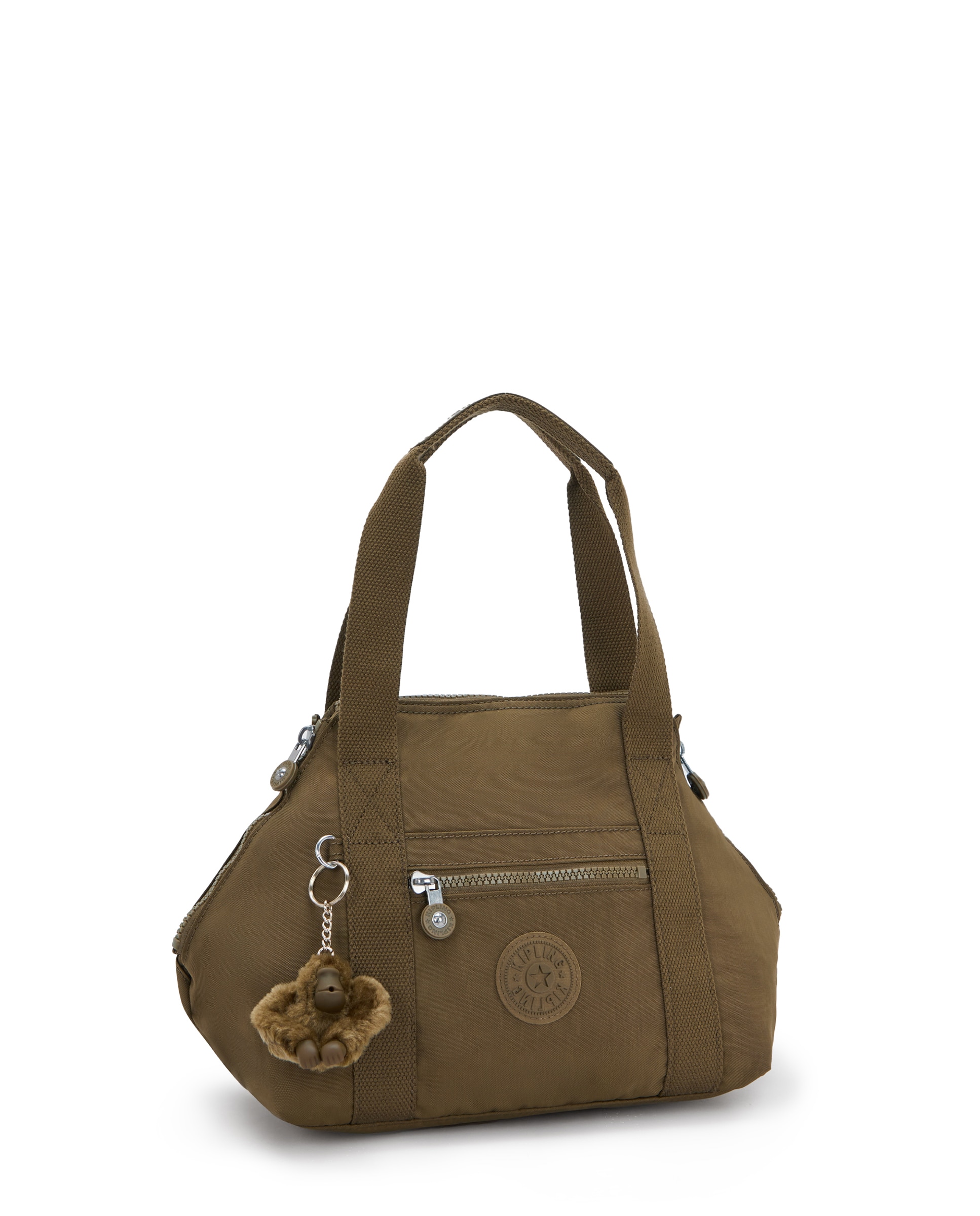 Shopper pequeño con cremallera y asa bandolera extraíble - Kipling - Kaki Kaki-5