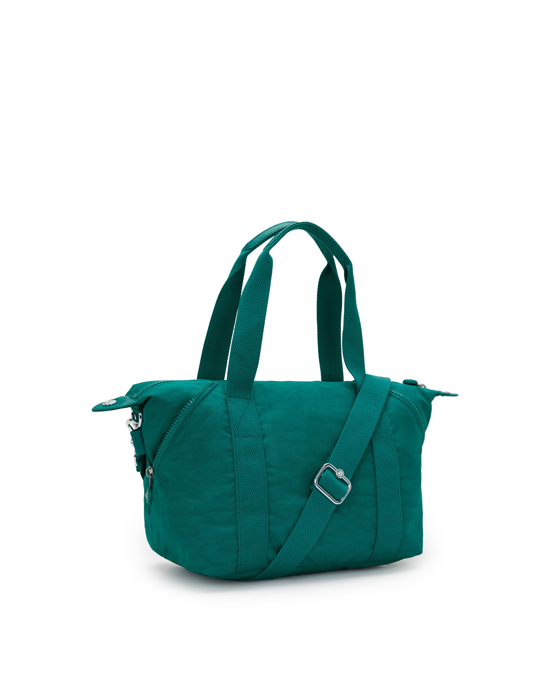 Shopper pequeño con cremallera y asa bandolera extraíble - Kipling - Verde azulado Verde azulado-3