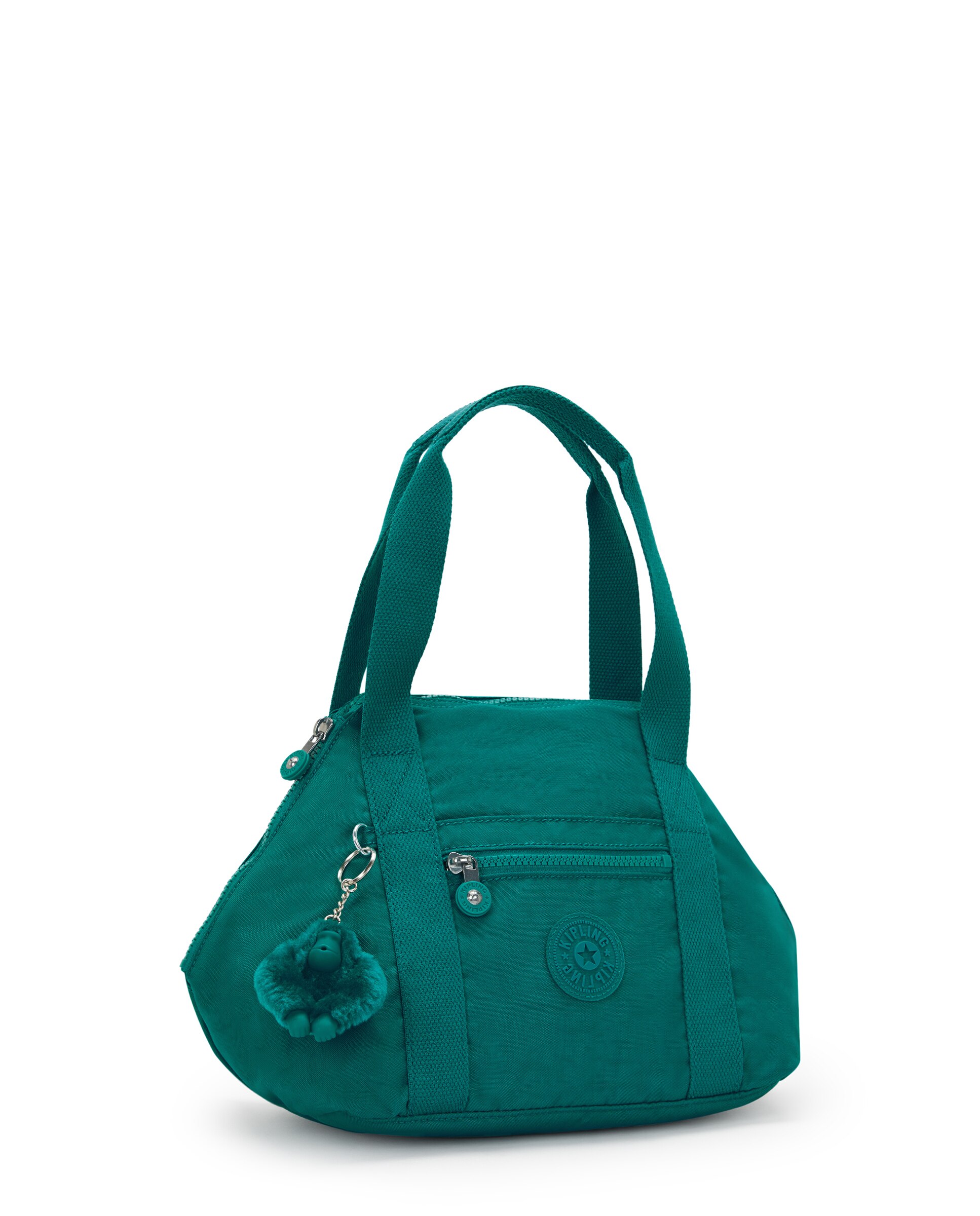 Shopper pequeño con cremallera y asa bandolera extraíble - Kipling - Verde azulado Verde azulado-5