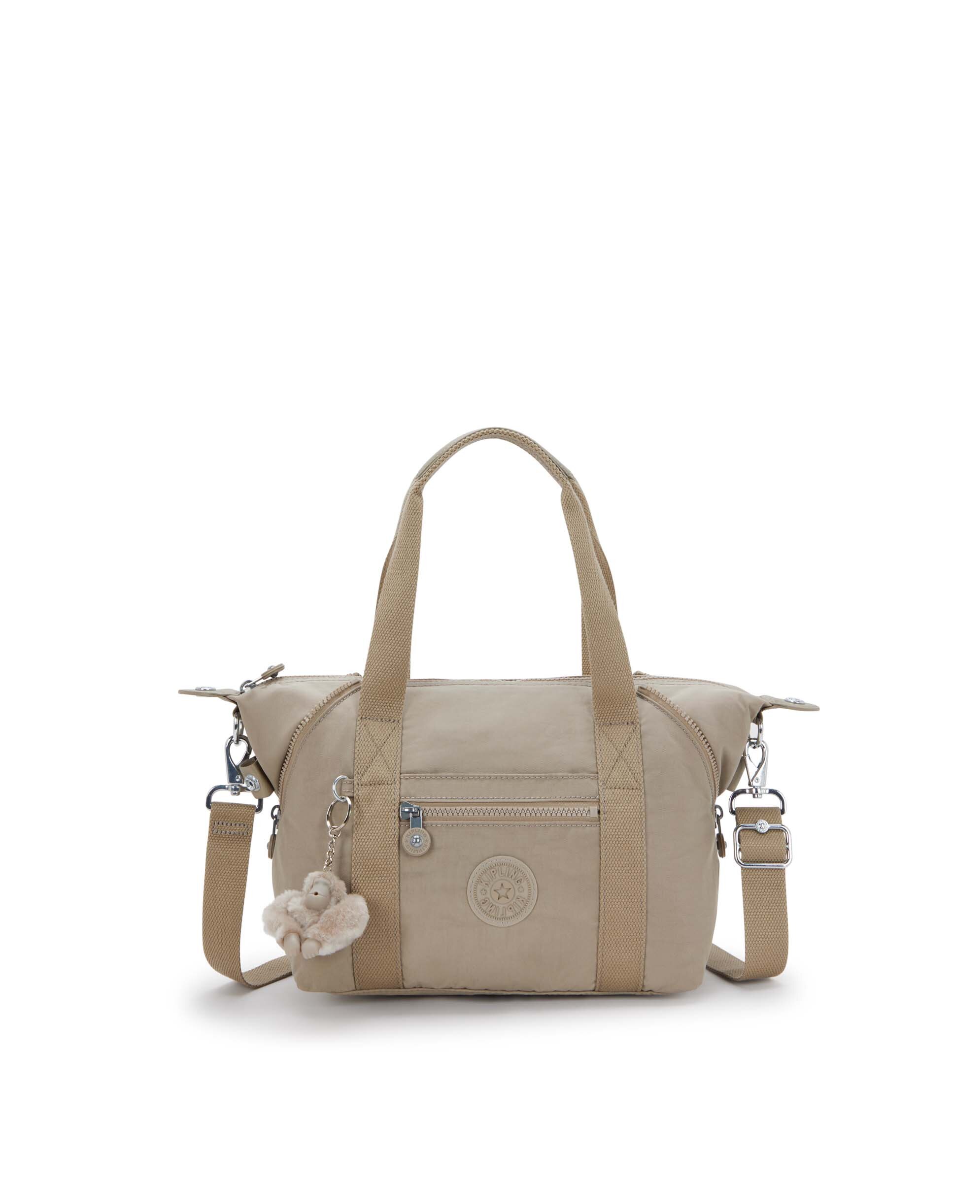 Shopper pequeño con cremallera y asa bandolera extraíble - Kipling - Beige Beige-1