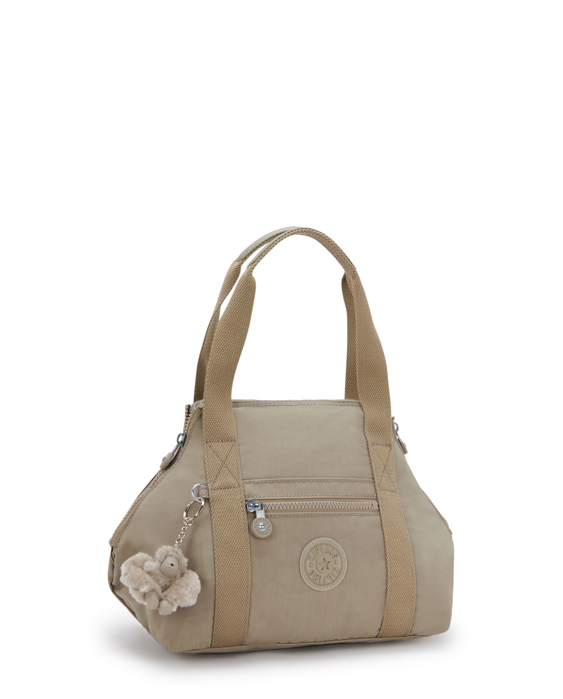 Shopper pequeño con cremallera y asa bandolera extraíble - Kipling - Beige Beige-4