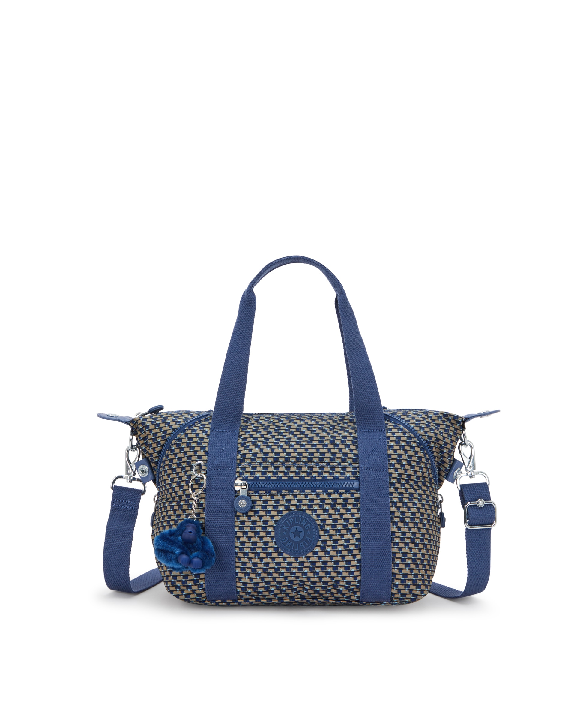 Shopper pequeño con cremallera y asa bandolera extraíble - Kipling - Fresno / Azul Fresno / Azul-1