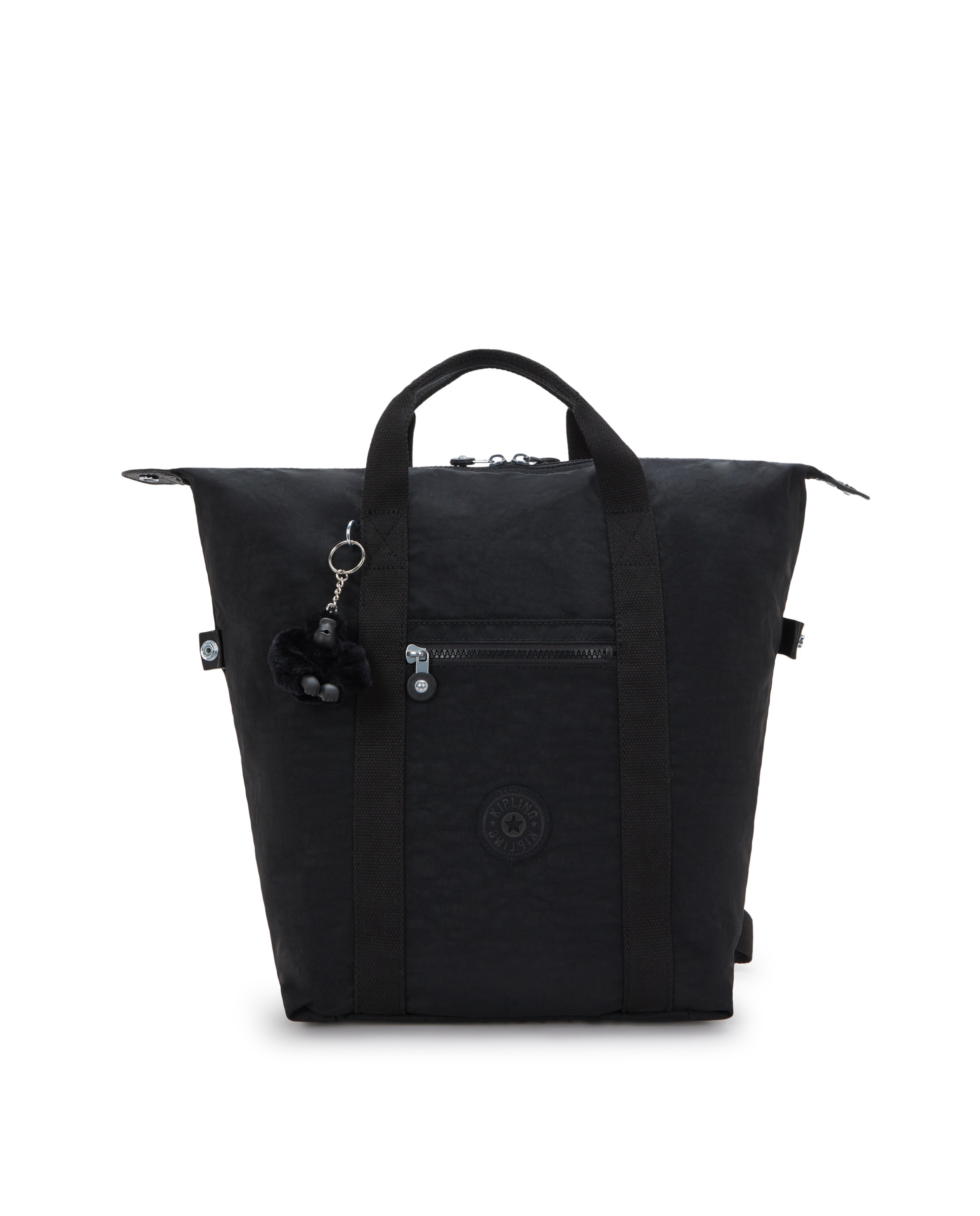Mochila de mujer con cremallera y compartimento para portátil - Kipling - Negro Negro-1