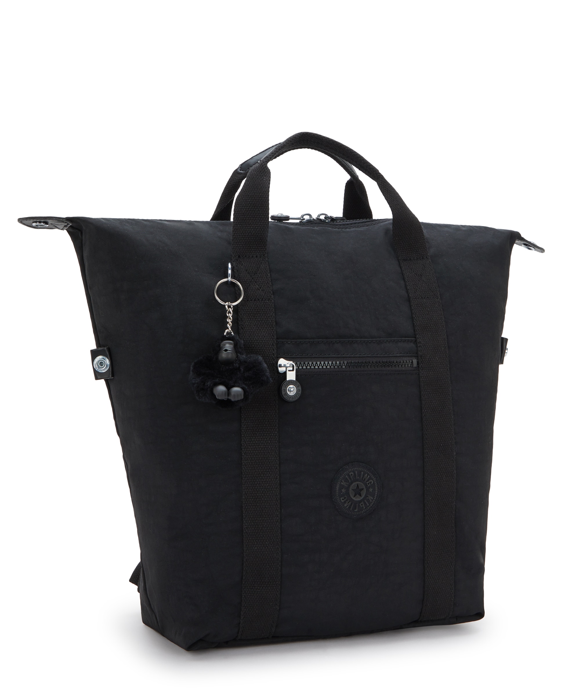 Mochila de mujer con cremallera y compartimento para portátil - Kipling - Negro Negro-2