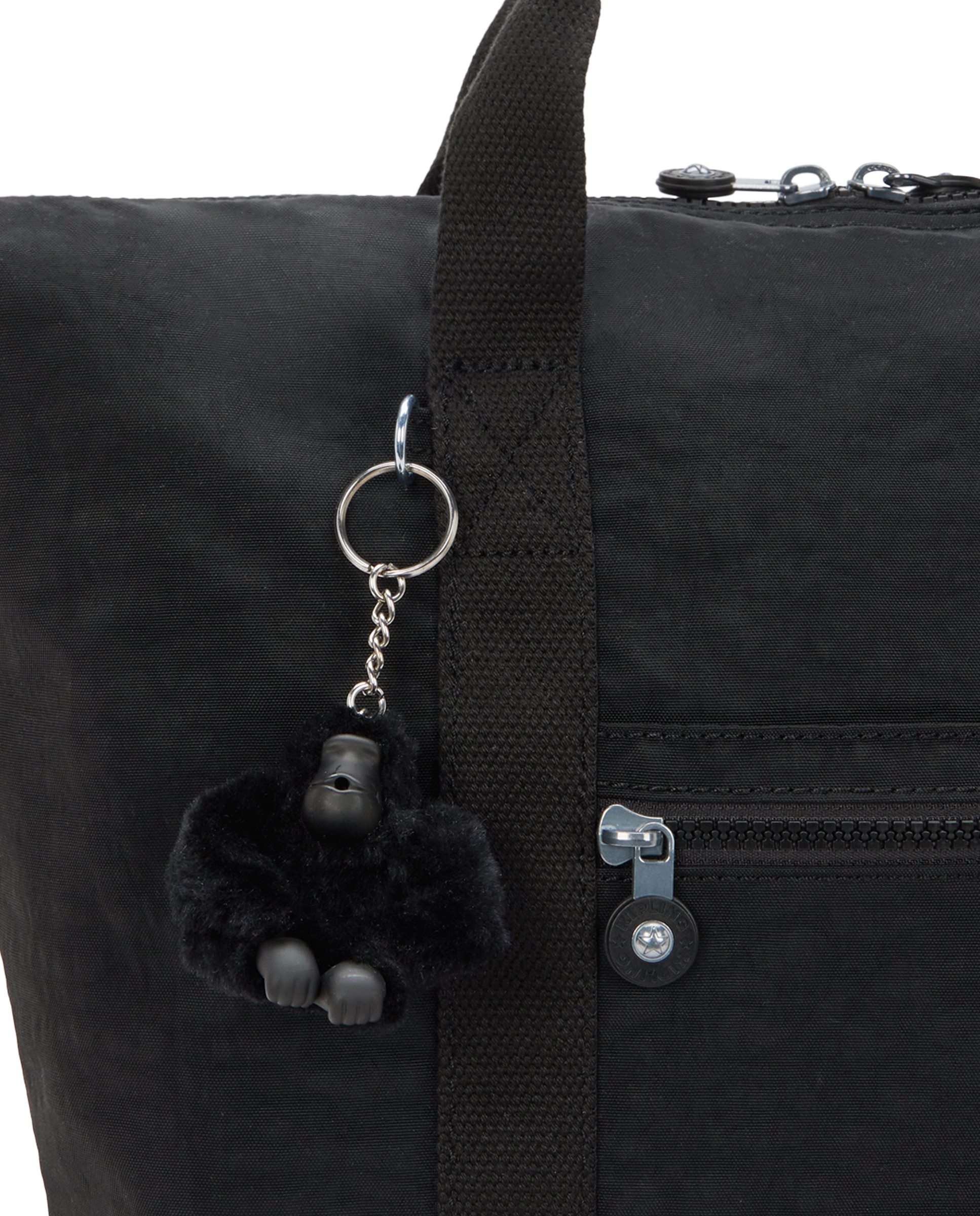 Mochila de mujer con cremallera y compartimento para portátil - Kipling - Negro Negro-5