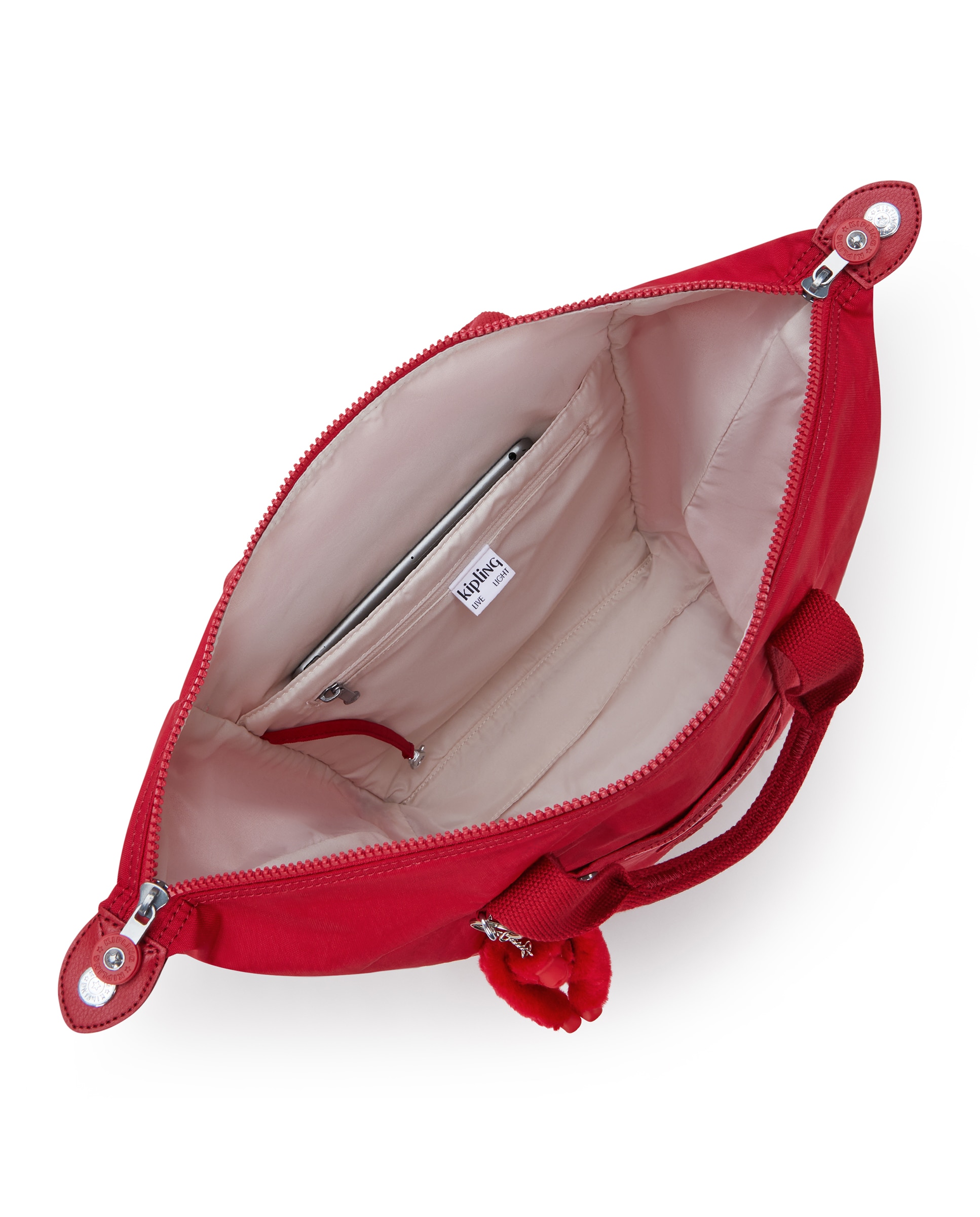 Mochila de mujer con cremallera y compartimento para portátil - Kipling - Rojo Rojo-2