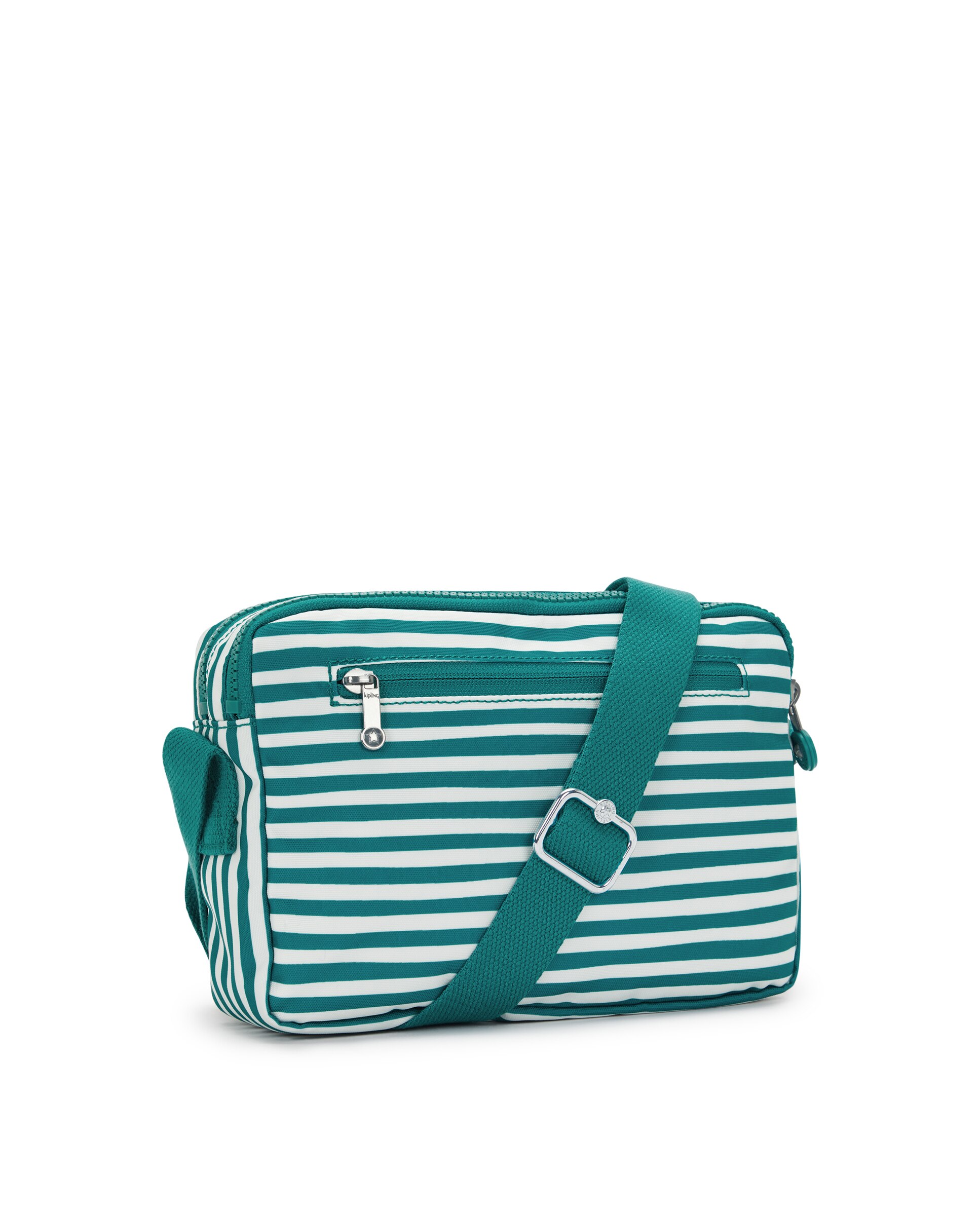 Bandolera de mujer mediana con correa ajustable para el hombro - Kipling - Blanco / Verde Blanco / Verde-3