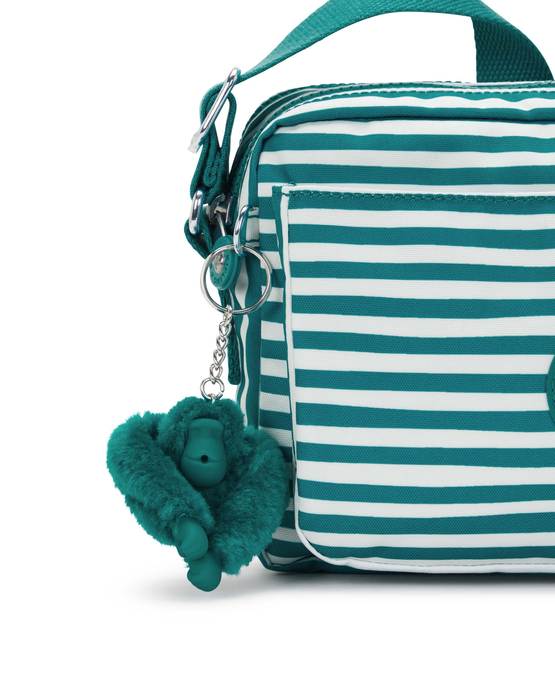 Bandolera de mujer mediana con correa ajustable para el hombro - Kipling - Blanco / Verde Blanco / Verde-5