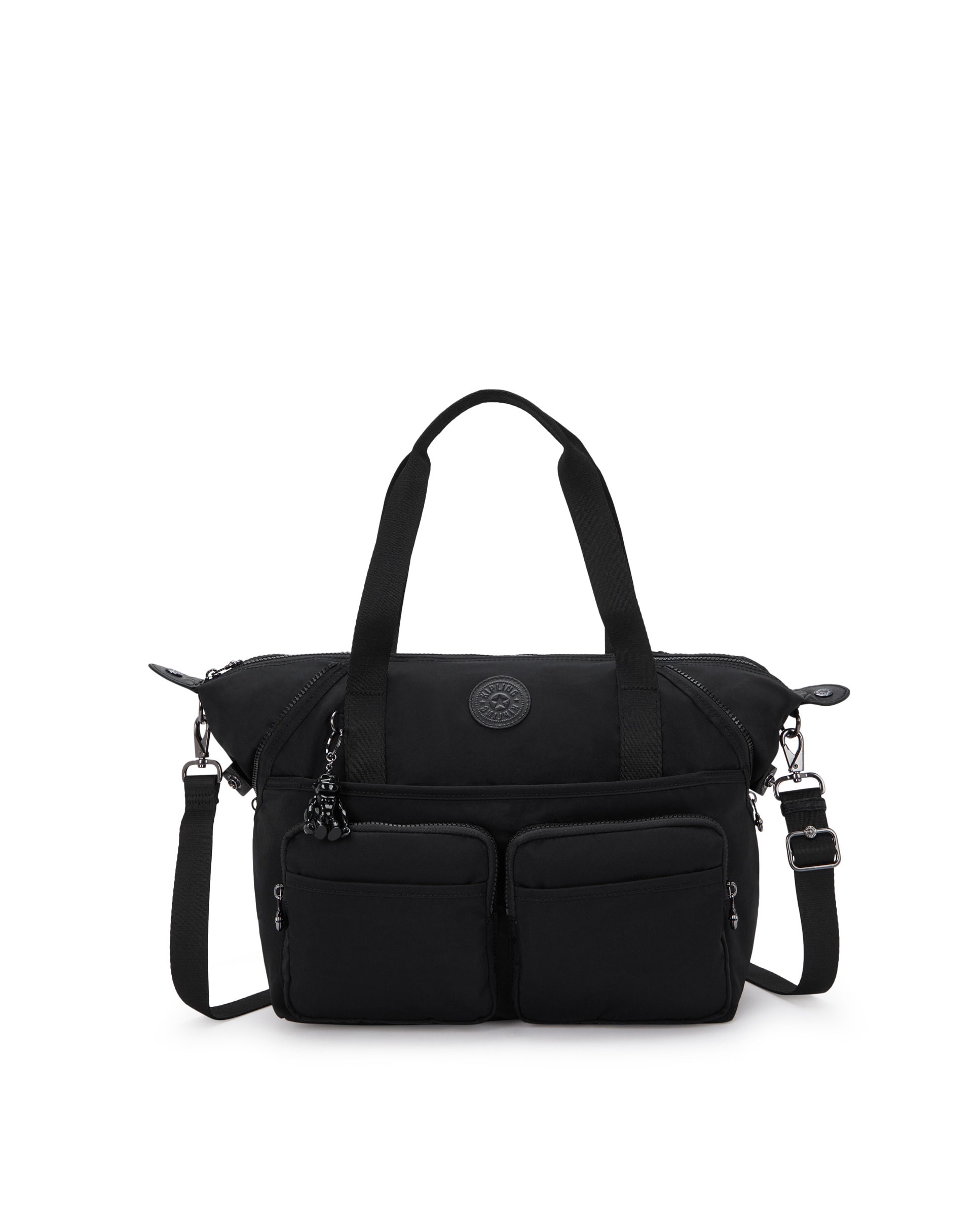 Bolso de hombro con compartimento para portátil y bolsillos exteriores - Kipling - Negro Negro-1