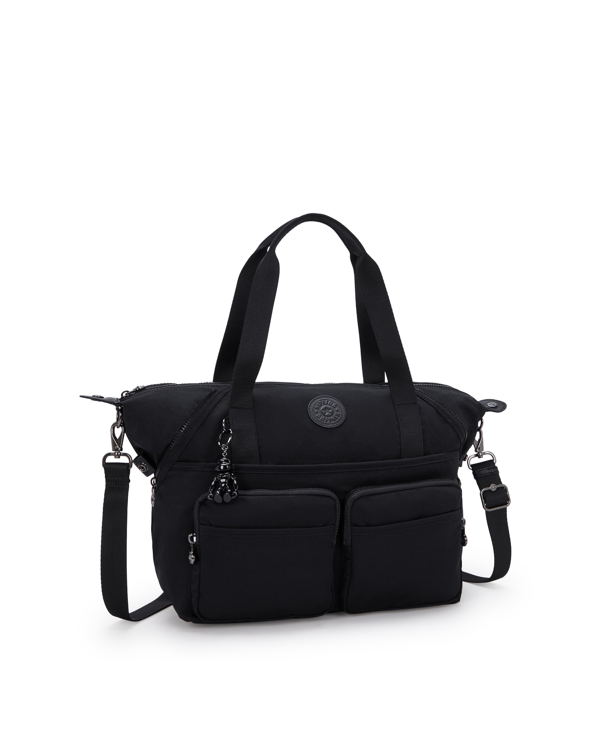 Bolso de hombro con compartimento para portátil y bolsillos exteriores - Kipling - Negro Negro-2