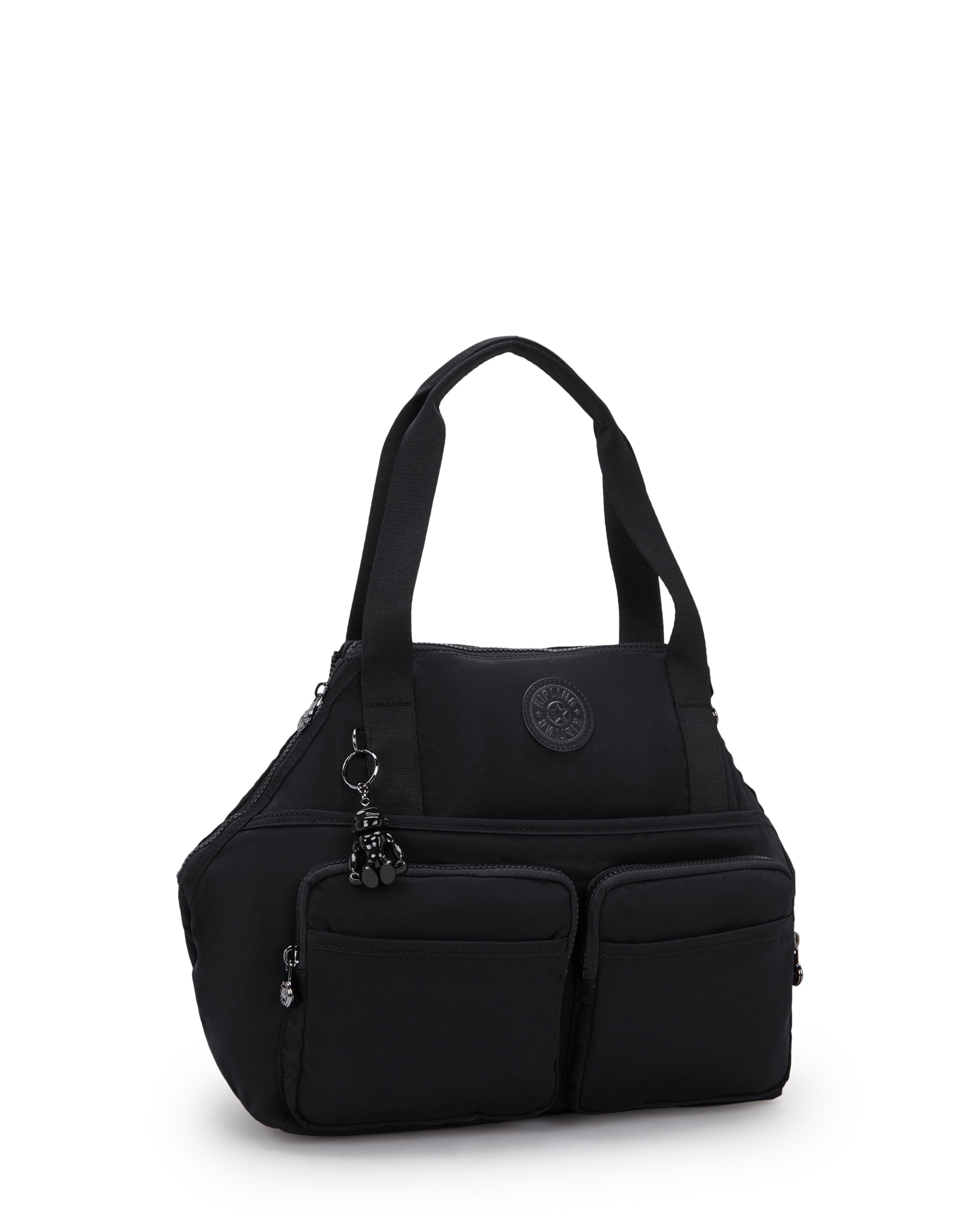 Bolso de hombro con compartimento para portátil y bolsillos exteriores - Kipling - Negro Negro-4