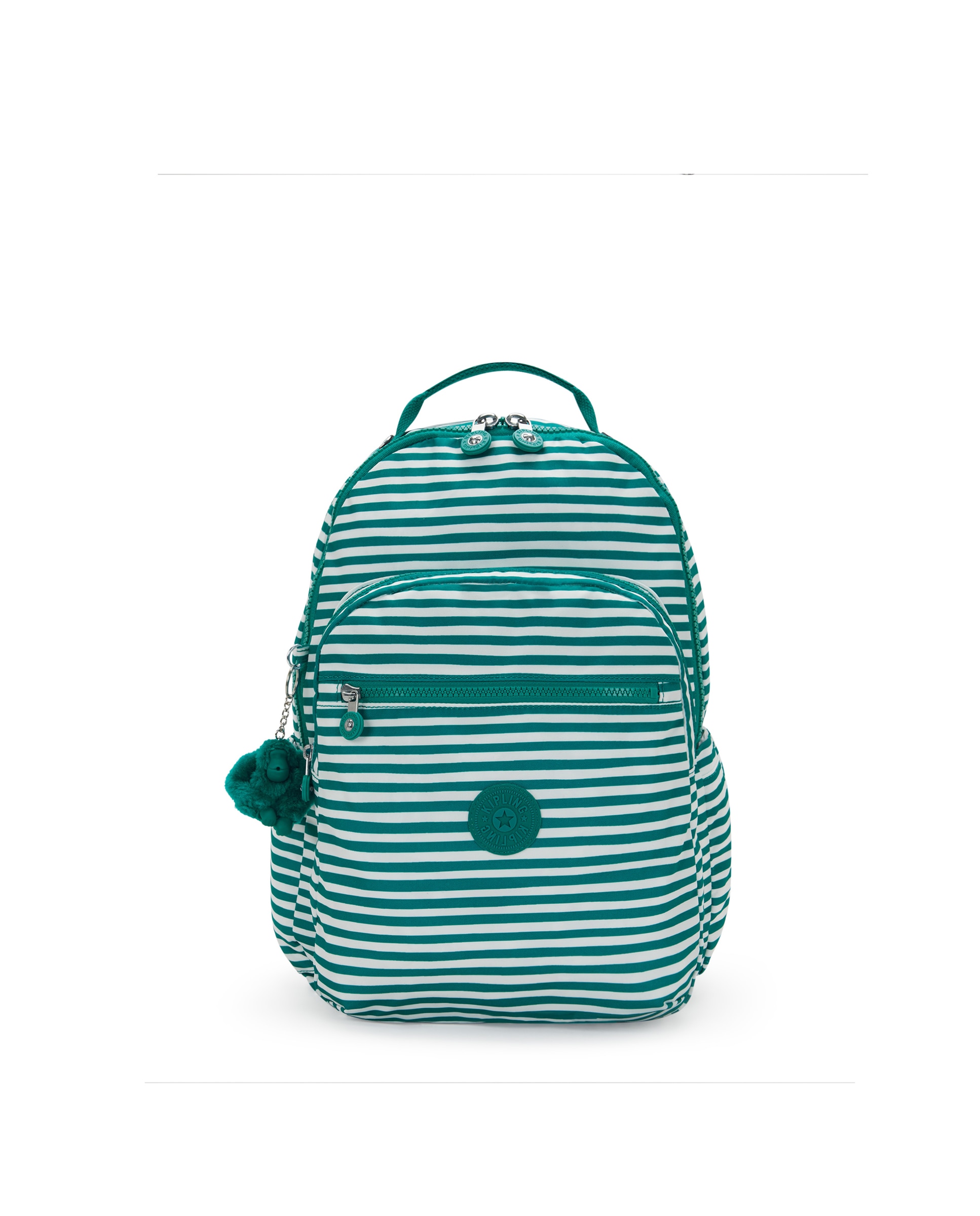 Mochila de mujer grande con compartimento para portátil - Kipling - Blanco / Verde Blanco / Verde-1