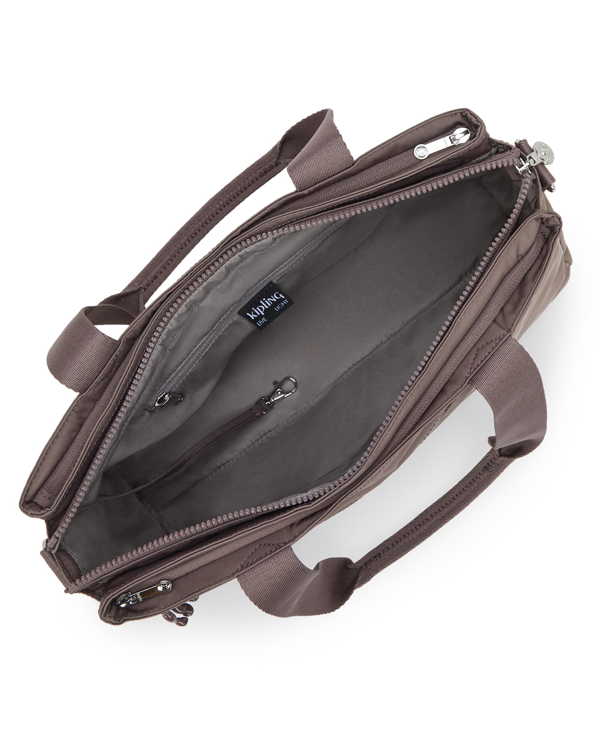 Portadocumentos pequeño con cremallera y protección para portátil - Kipling - Marrón Marrón-2