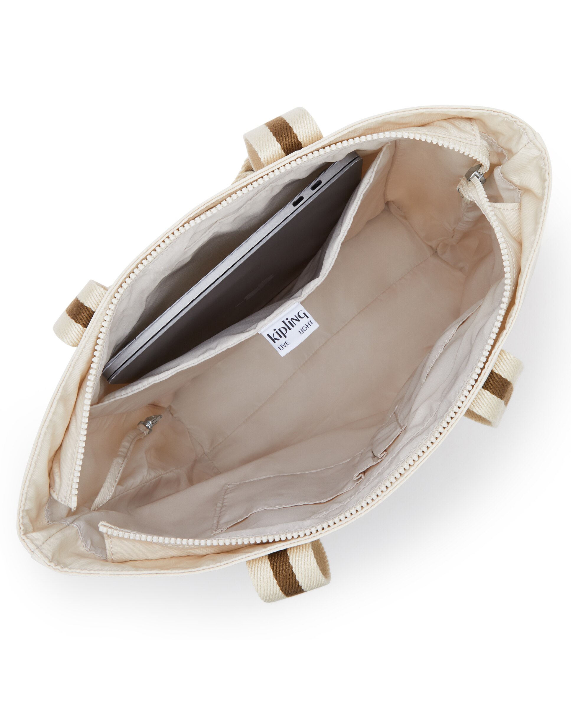 Shopper grande con compartimento para portátil - Kipling - Marfil Marfil-2