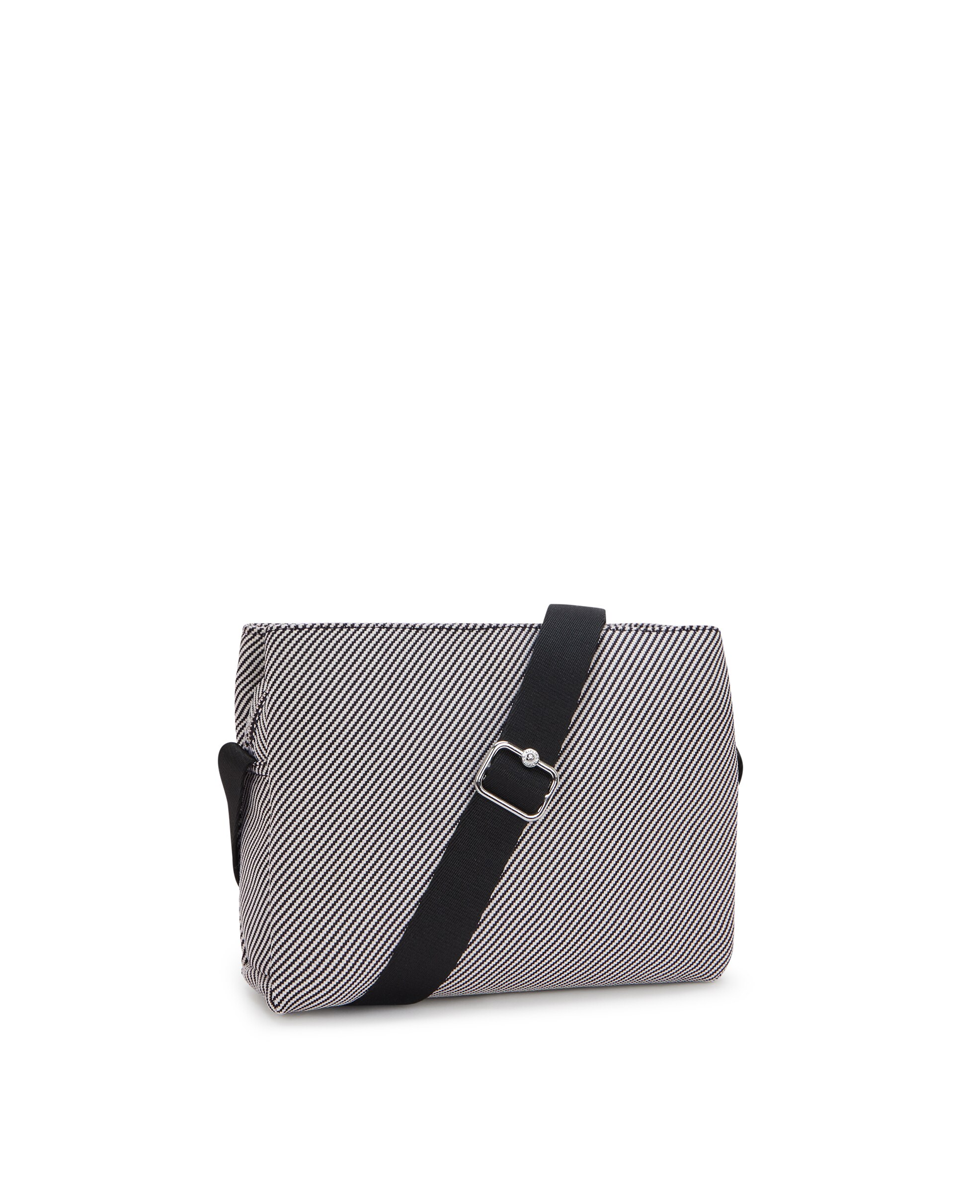 Bandolera de mujer mediana de estilo minimalista - Kipling - Negro / Blanco Negro / Blanco-3