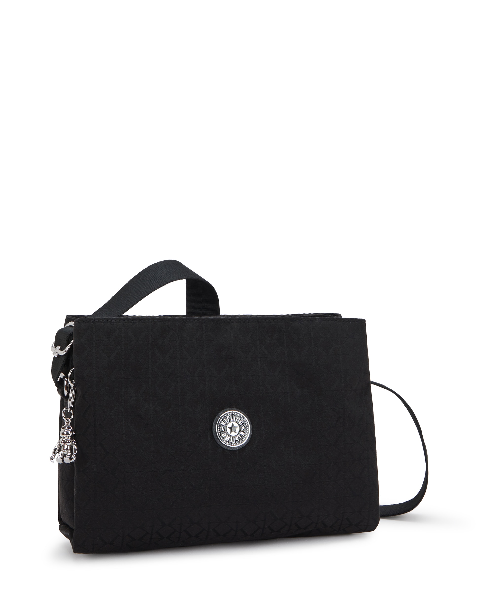 Bandolera de mujer mediana de estilo minimalista - Kipling - Negro Negro-4