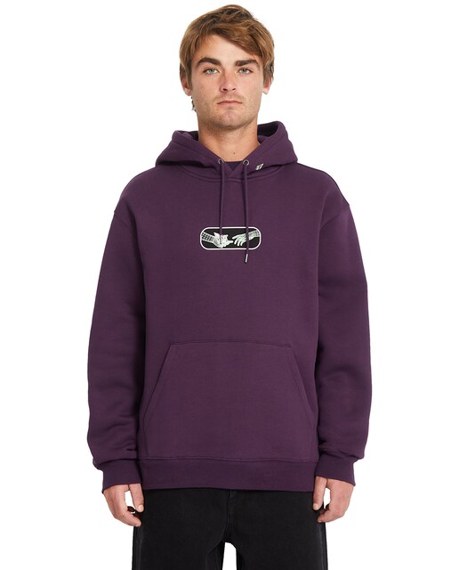 Imagen 0 de Sudadera de hombre morada con capucha